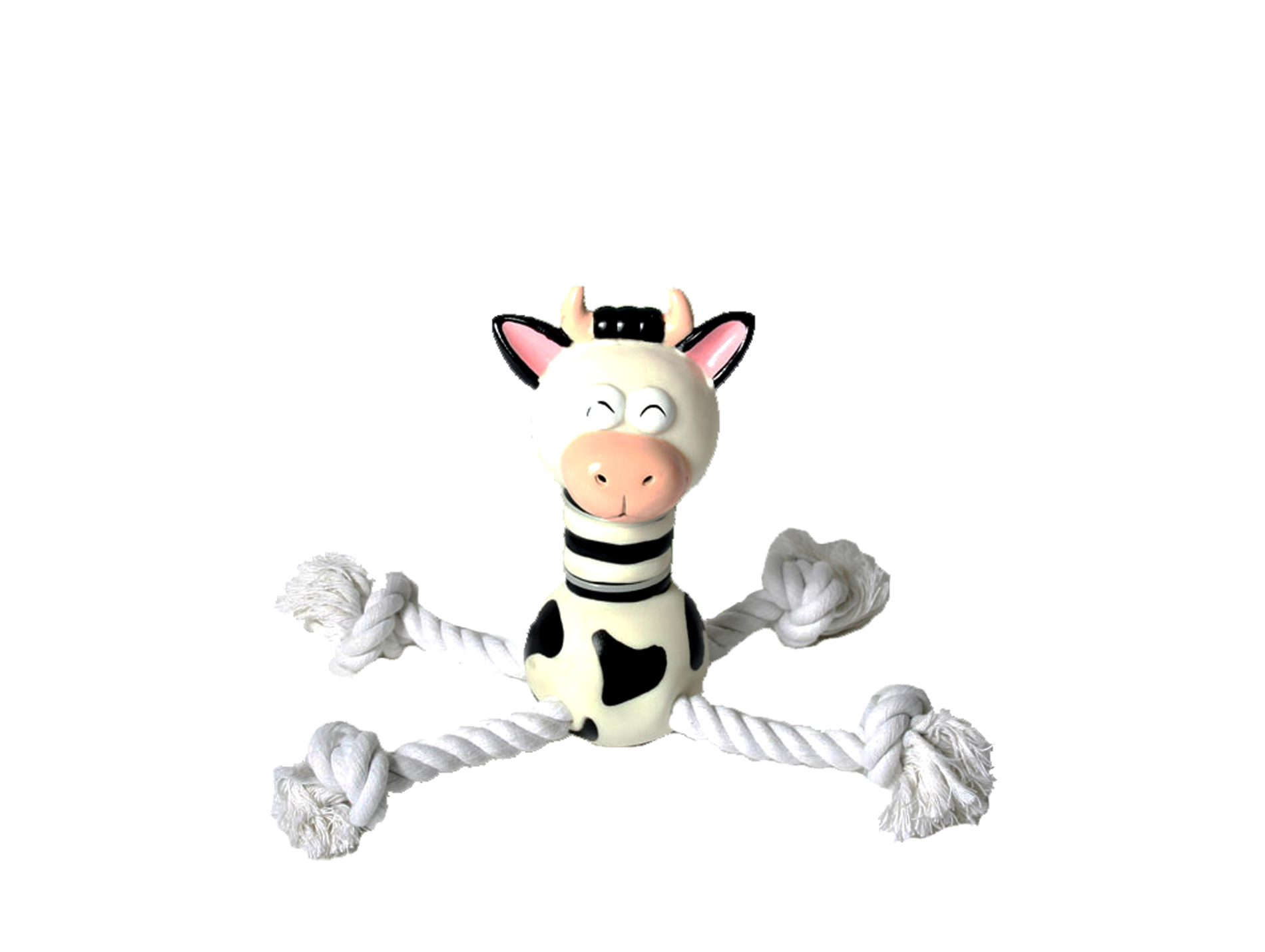 Jouet MARTIN SELLIER vinyle corde vache noir-blanc