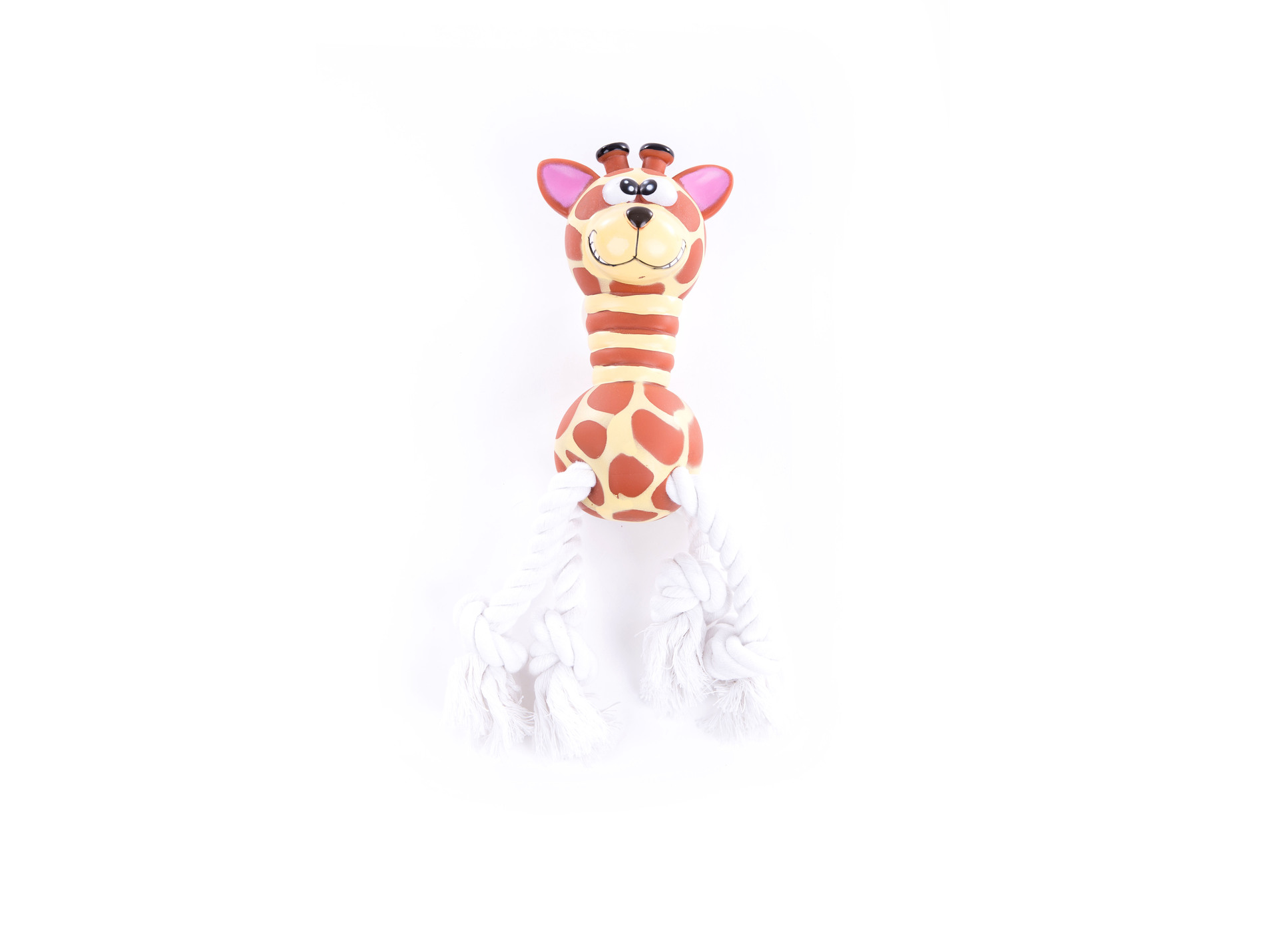 Jouet MARTIN SELLIER vinyle corde girafe jaune-marron