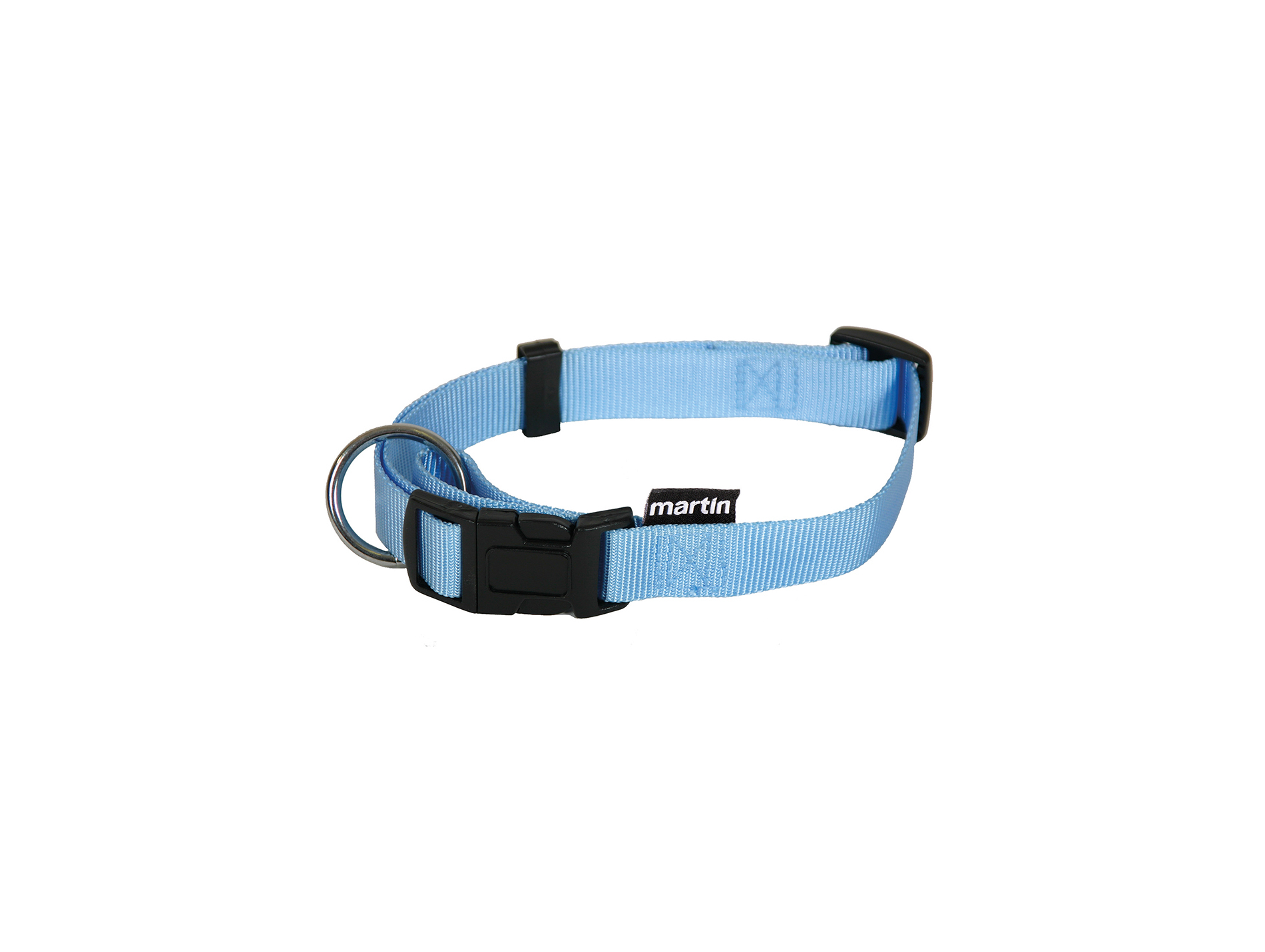 Collier MARTIN SELLIER nylon L 25-45/65 bleu pastel