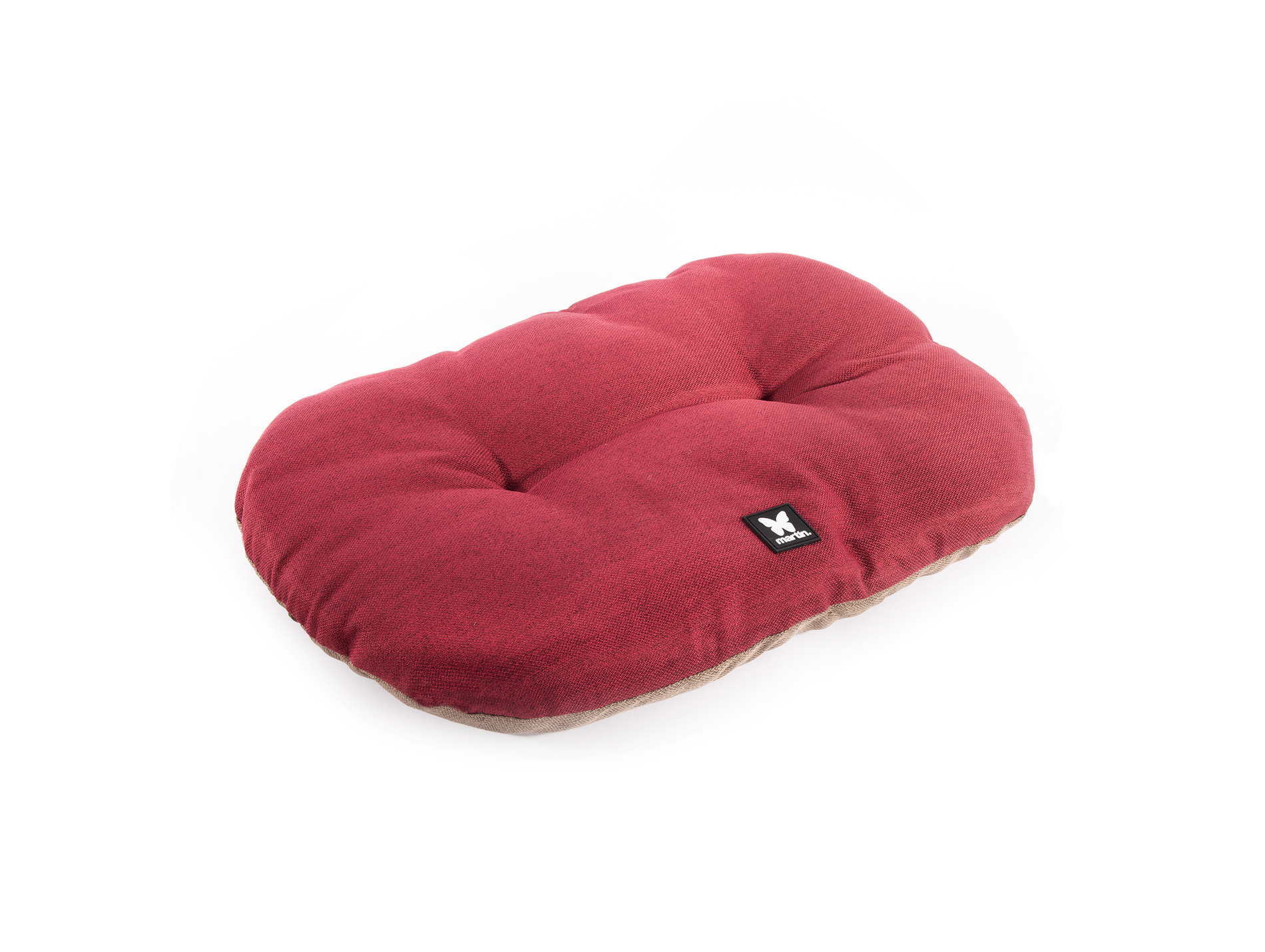Coussin MARTIN SELLIER ovale tissu 87cm rouge
