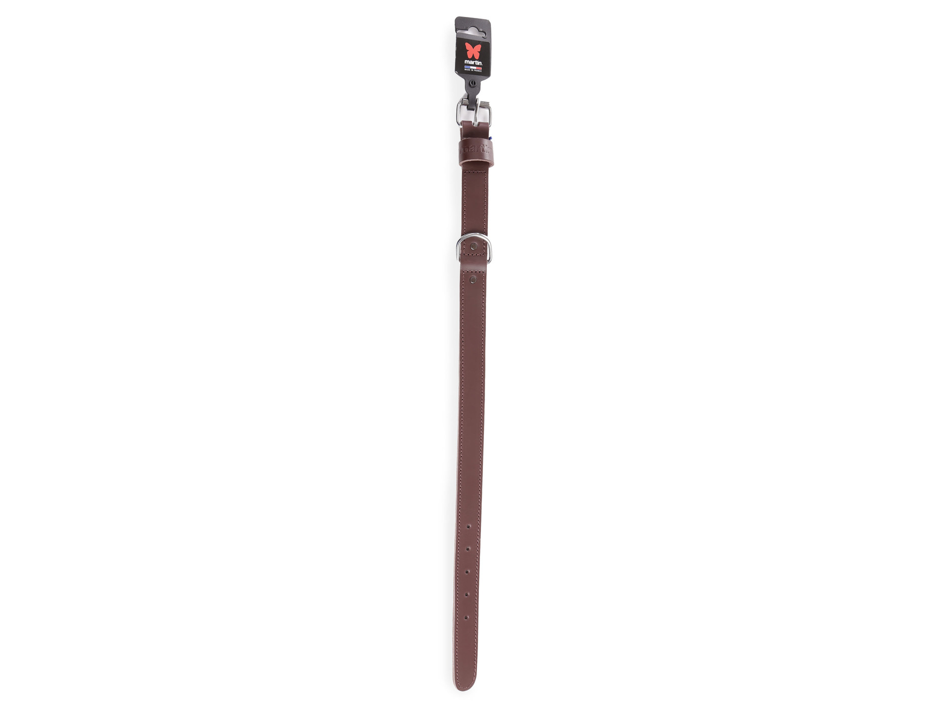 Collier MARTIN SELLIER cuir vachette 20-45 marron