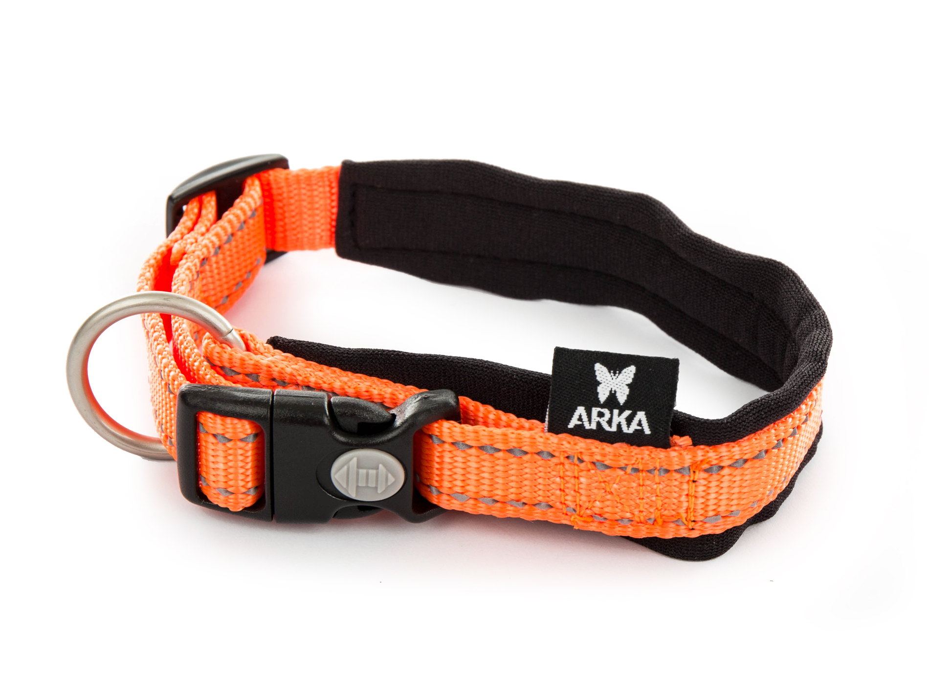Collier MARTIN SELLIER nylon néoprène S orange