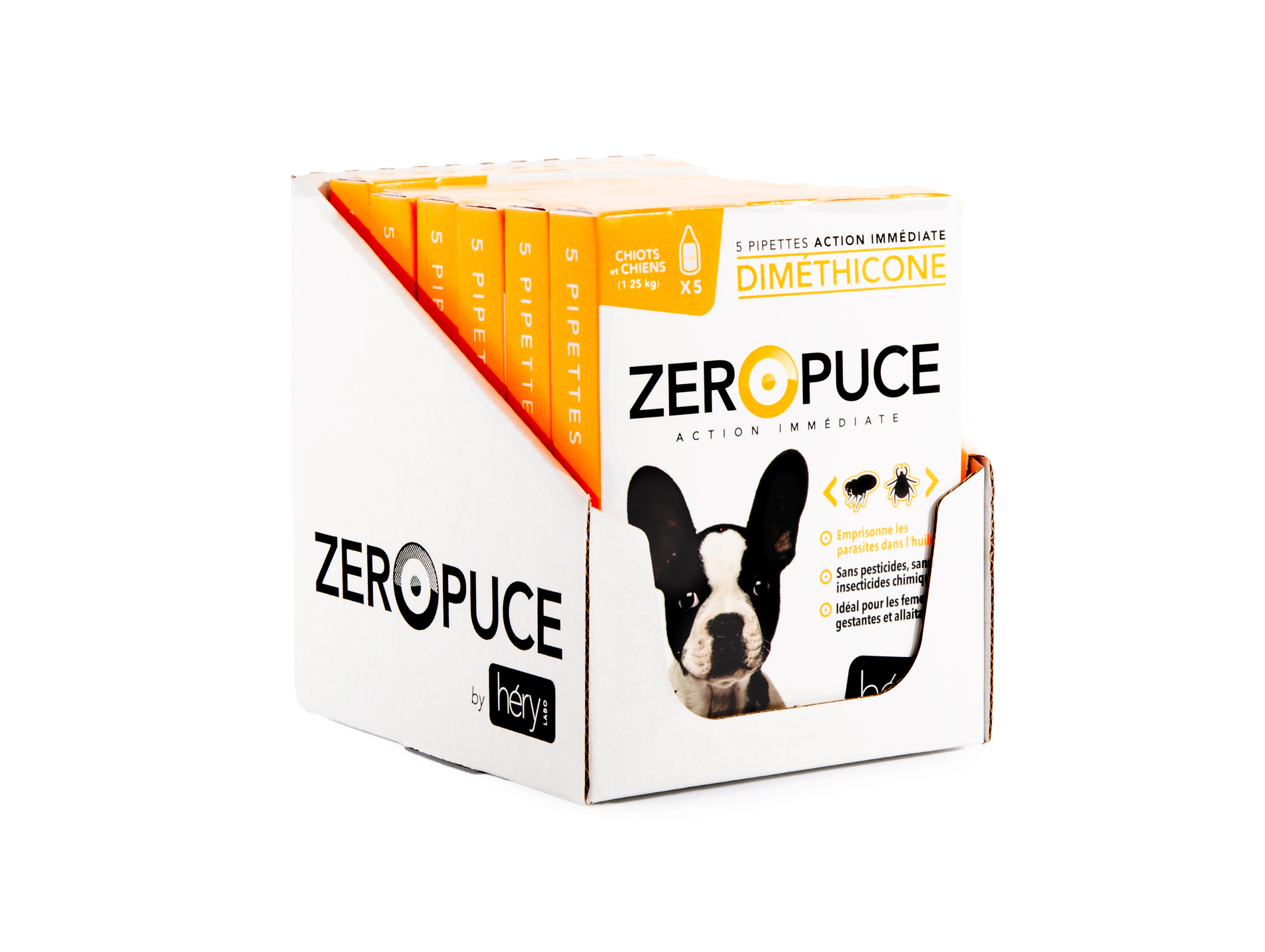 Pipettes MARTIN SELLIER Zéro Puce chien 5x1ml
