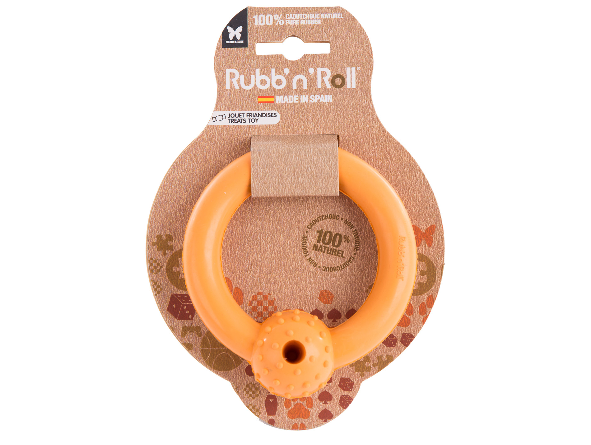 Jouet MARTIN SELLIER Rubb'n anneau friandise orange