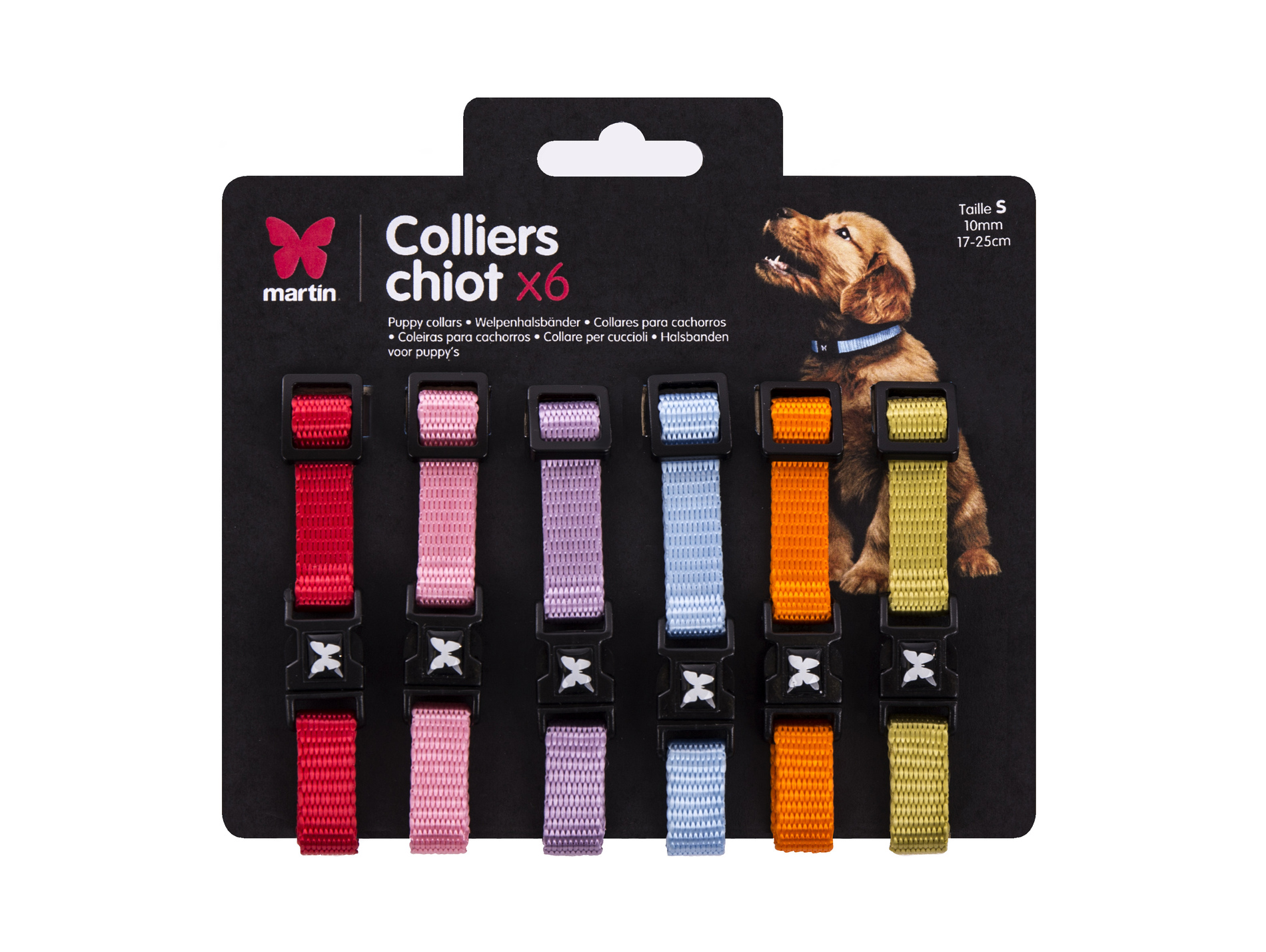 Pack colliers chiot MARTIN SELLIER nylon XS x6
