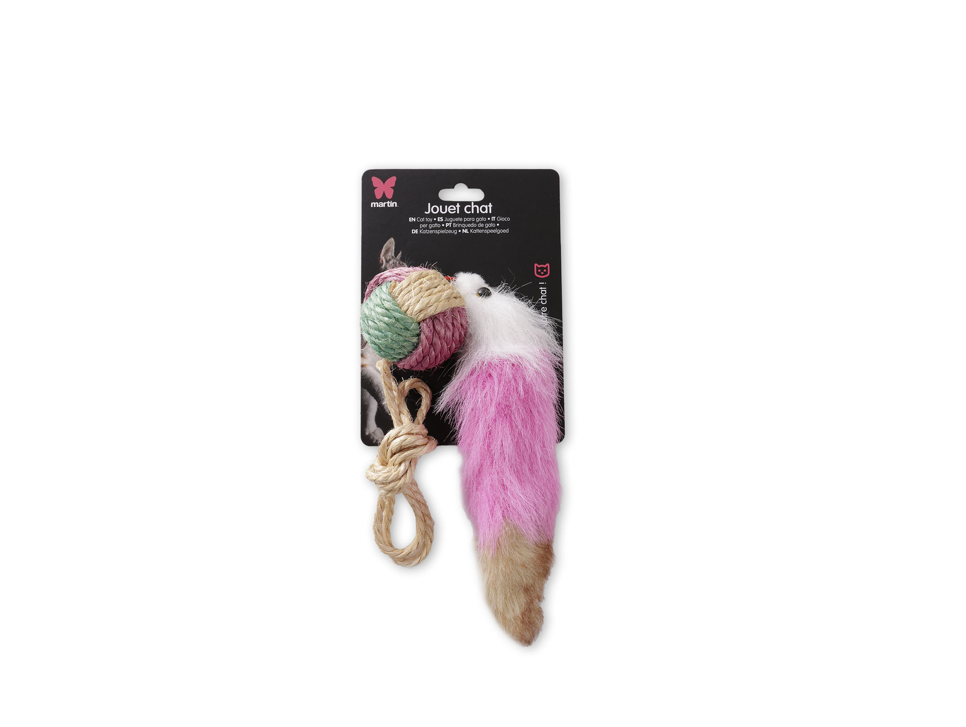 Jouet MARTIN SELLIER sisal et fourrure lapin
