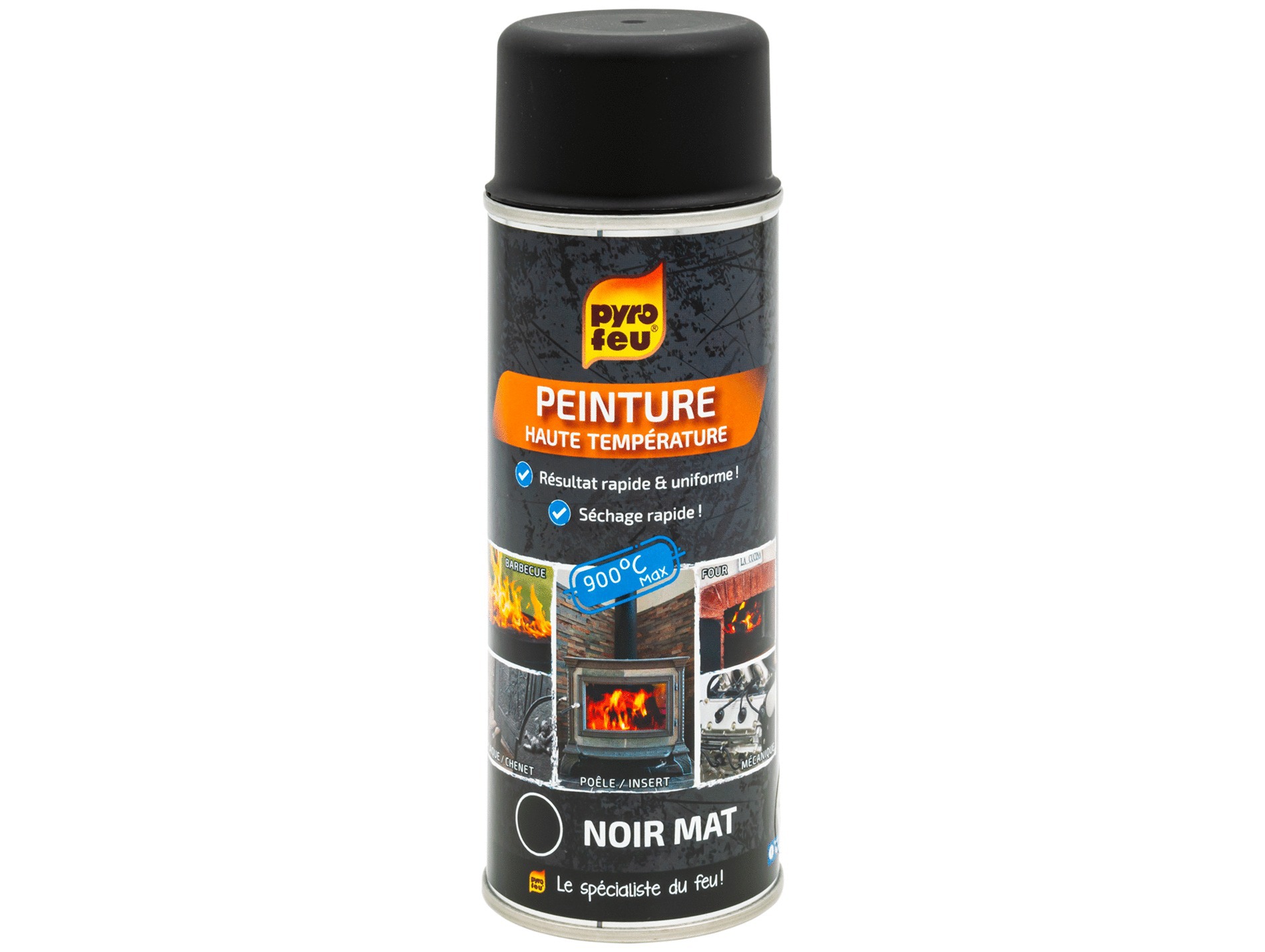 Peinture thermique PYROFEU 900° noir mat