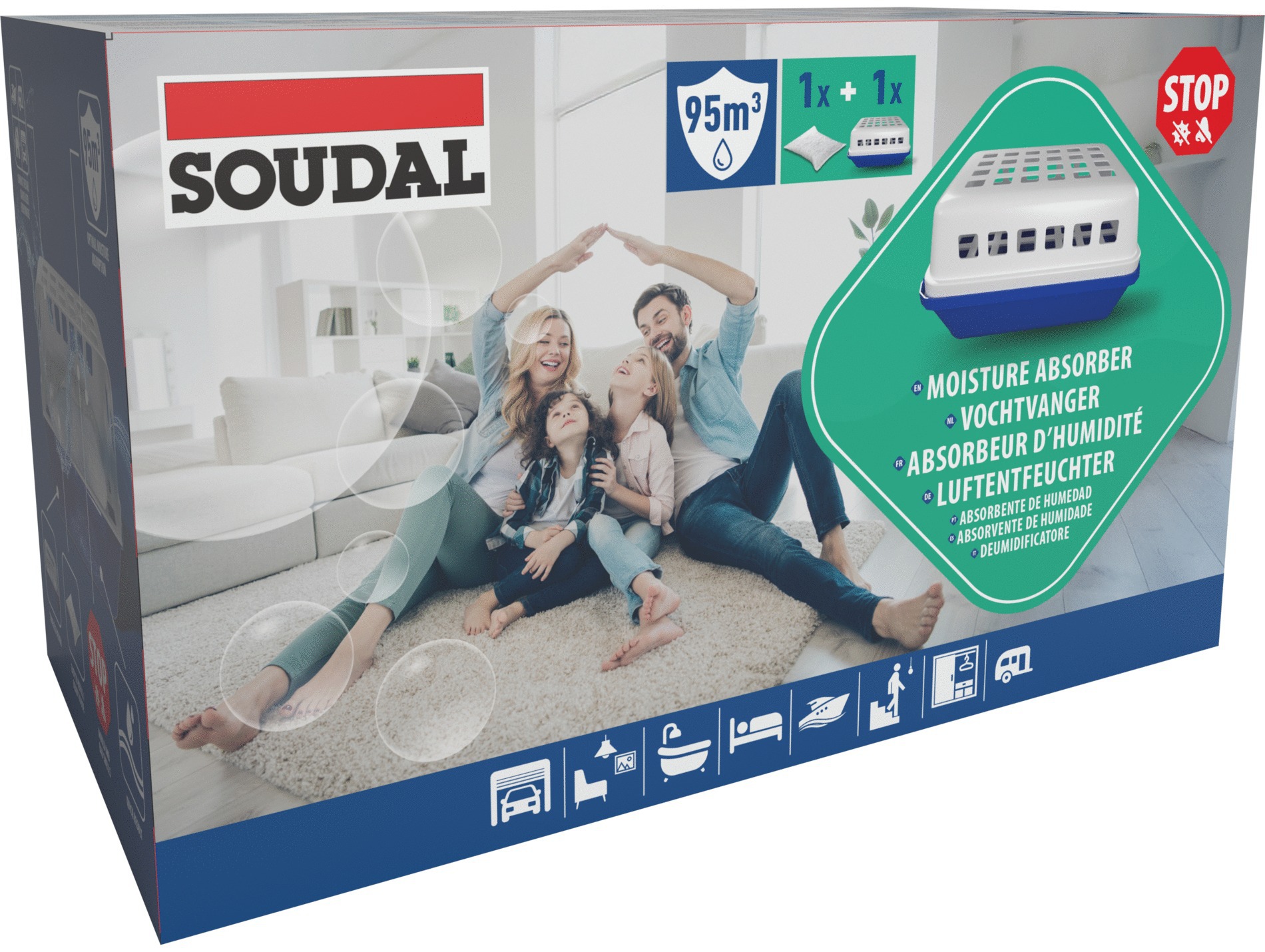 Capteur anti humidité SOUDAL recharge 1kg