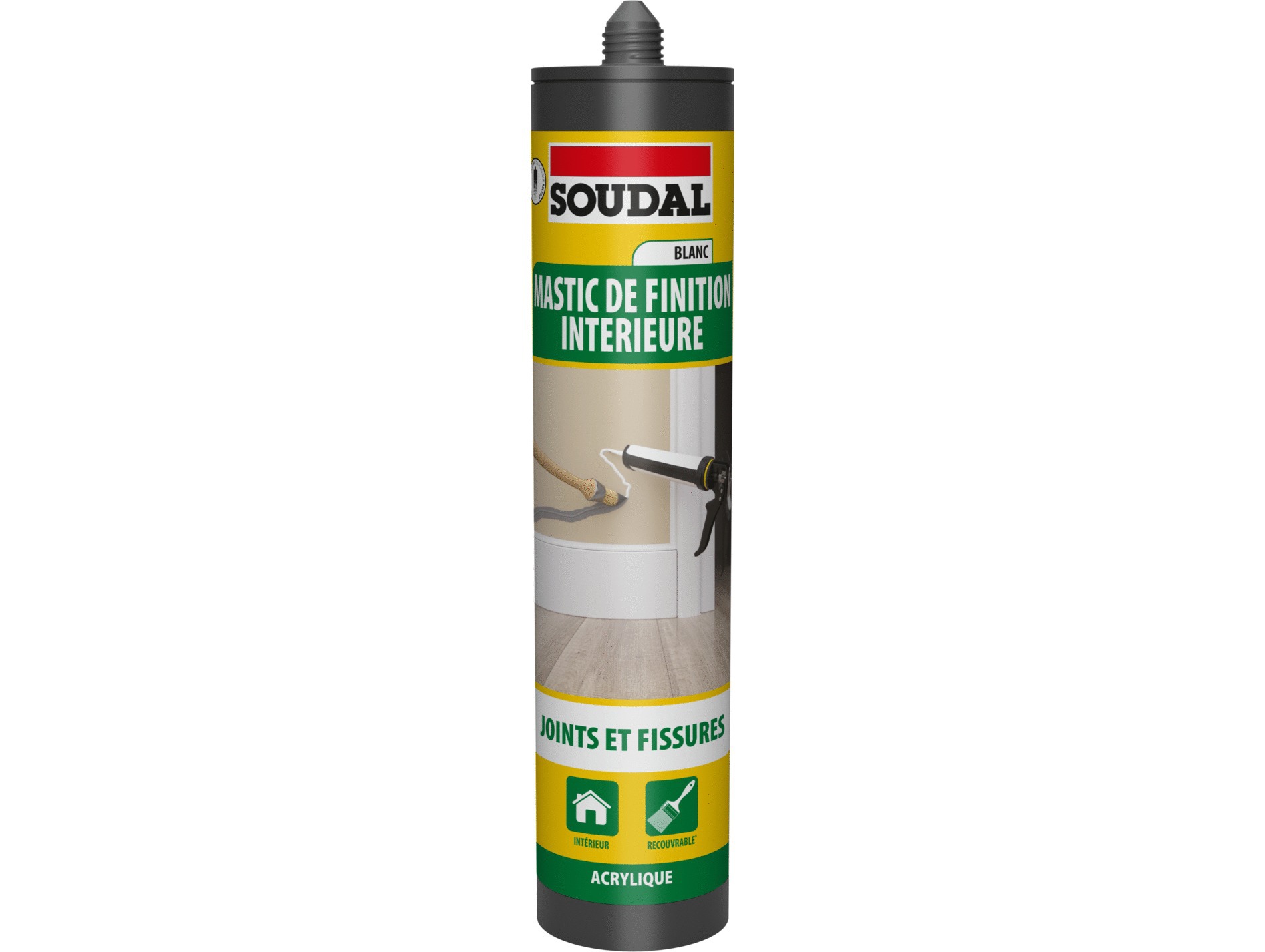 Mastic finition SOUDAL 290ml blanc