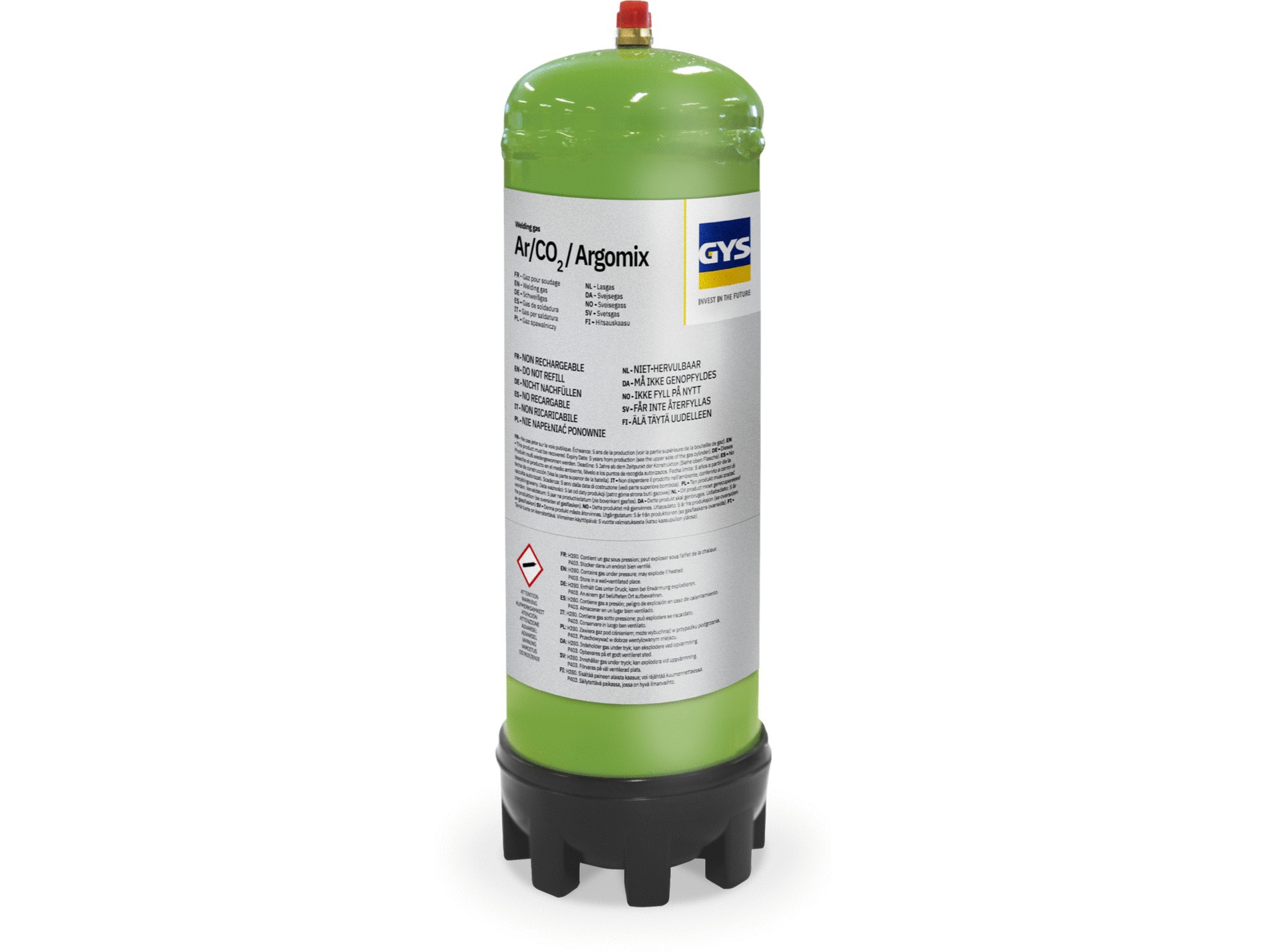 Bouteille Argon + CO2 jetable 2,2L