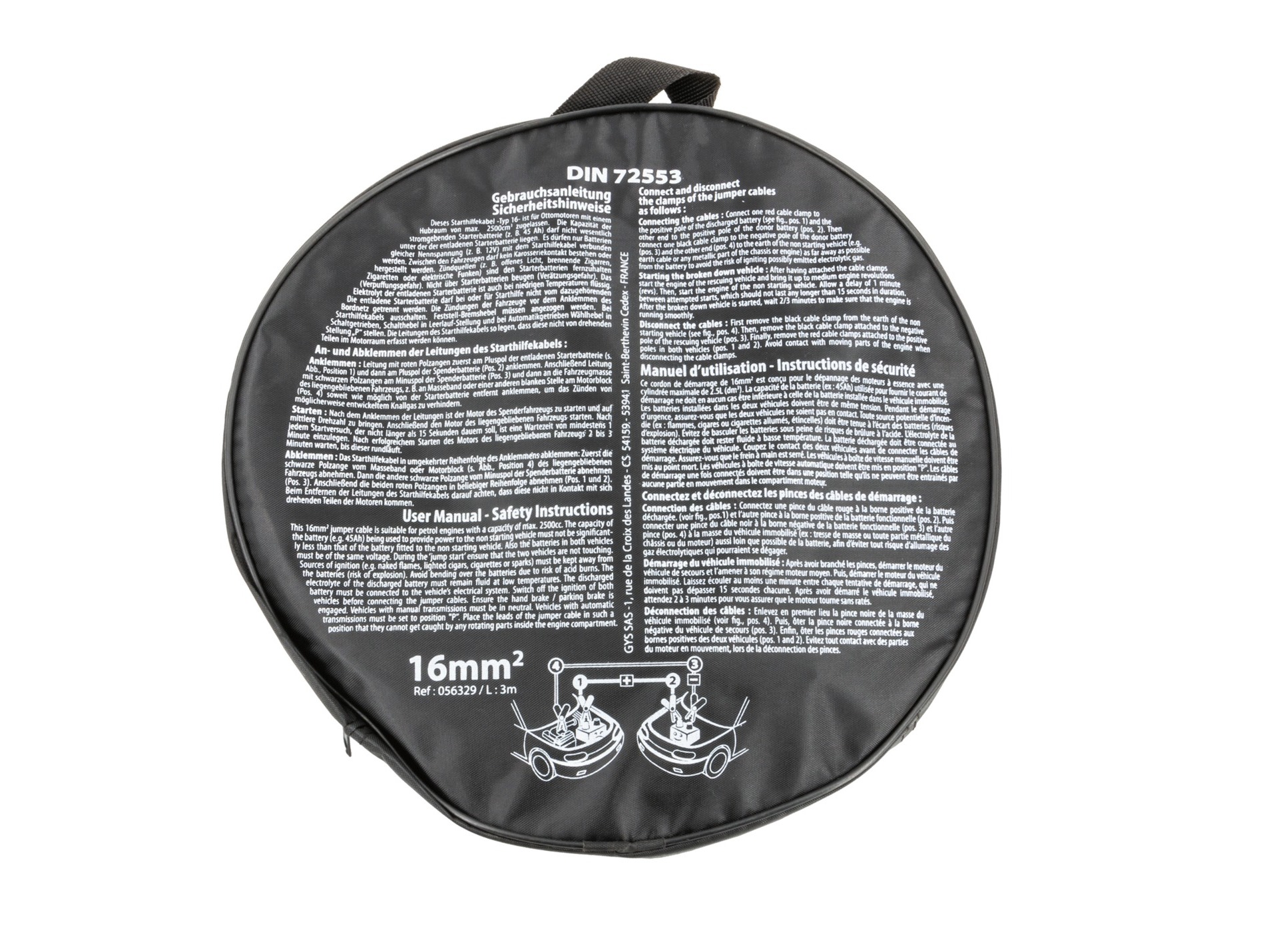 Câble de démarrage 16mm² 320A 2x3m