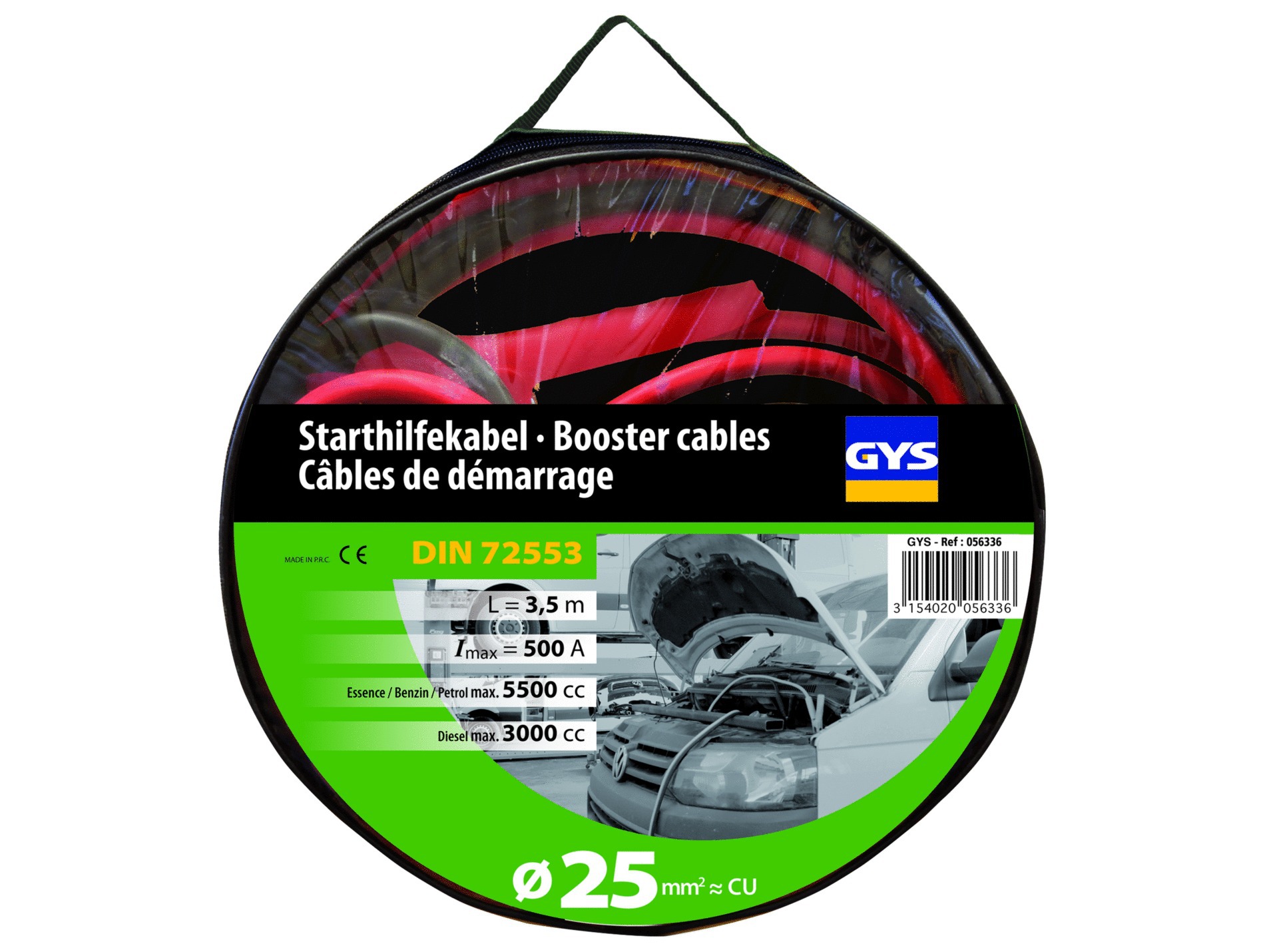 Câble de démarrage PRO 25mm²  2x3.5m