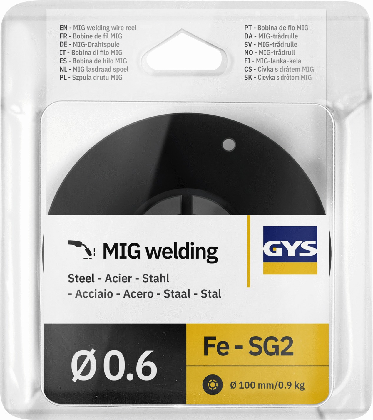 Fil à souder Acier Mag Ø 0,6 - Bobine 900 g