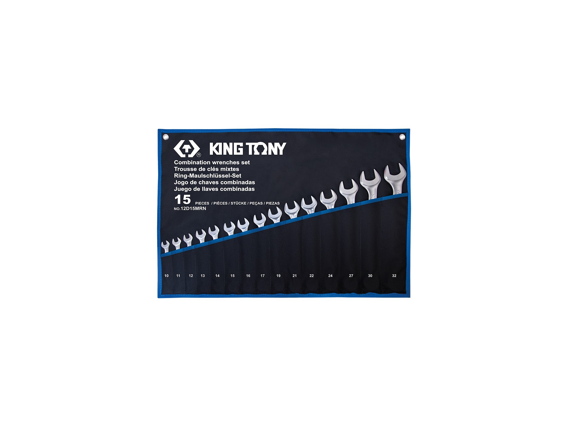 Jeu de 15 clés mixtes I-Beam KING TONY avec trousse