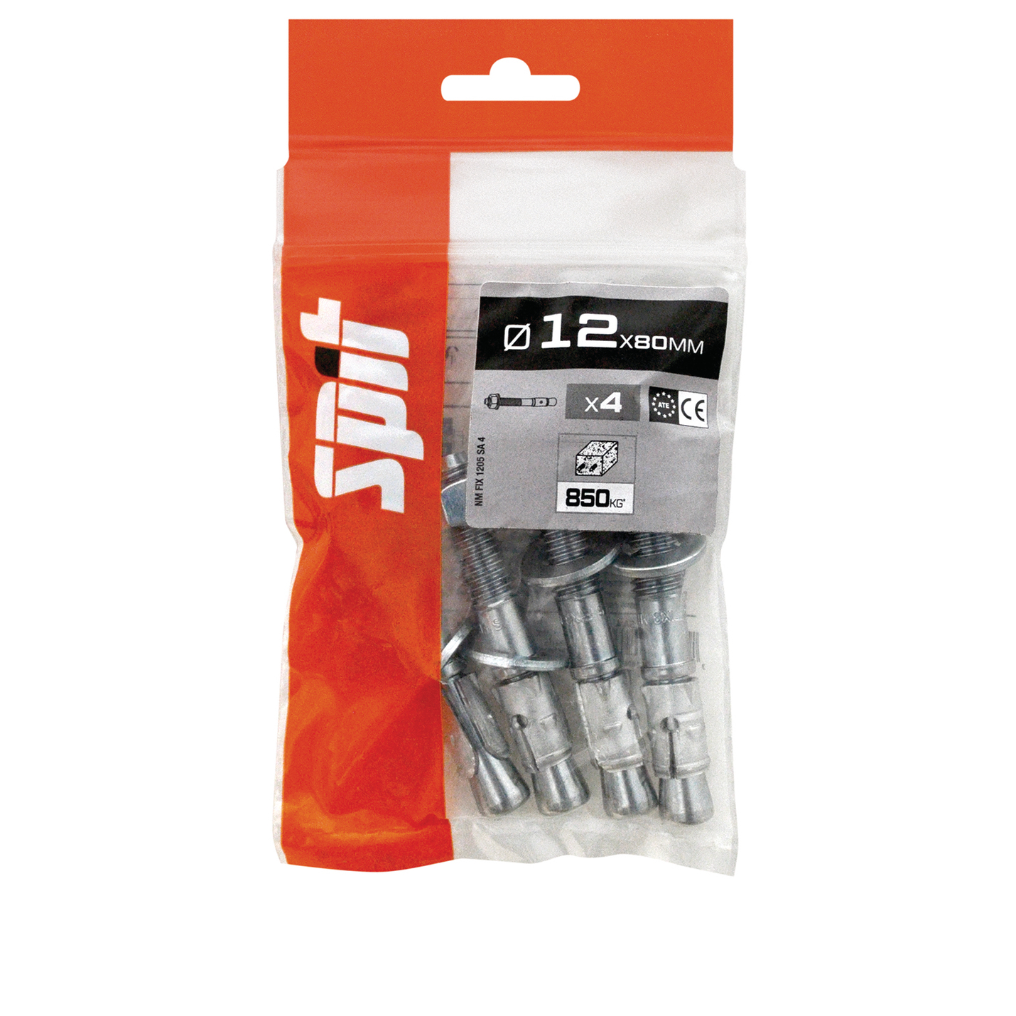 Goujon d'ancrage SPIT Fix3 12x80mm x4