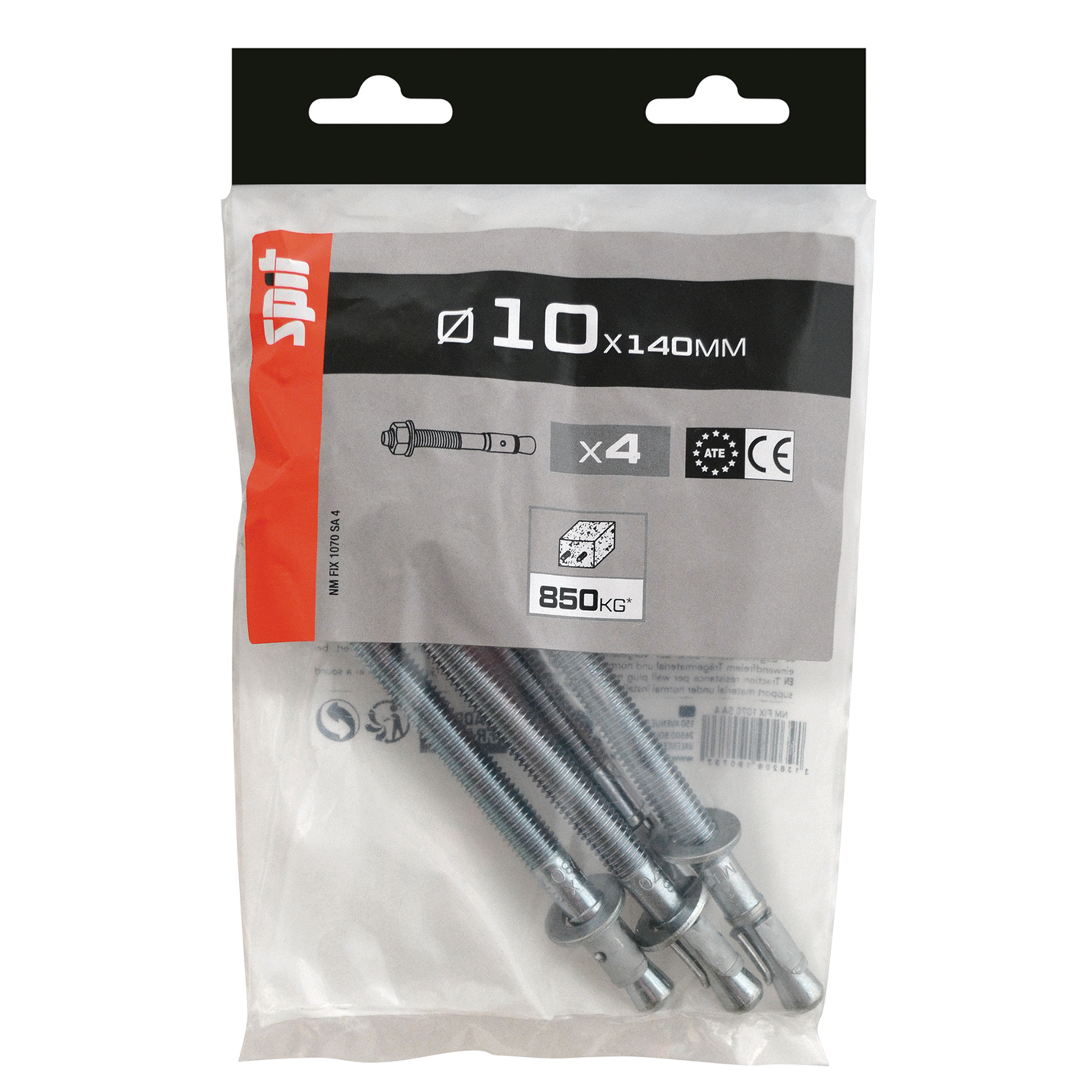 Goujon d'ancrage SPIT Fix3 10x140mm x4