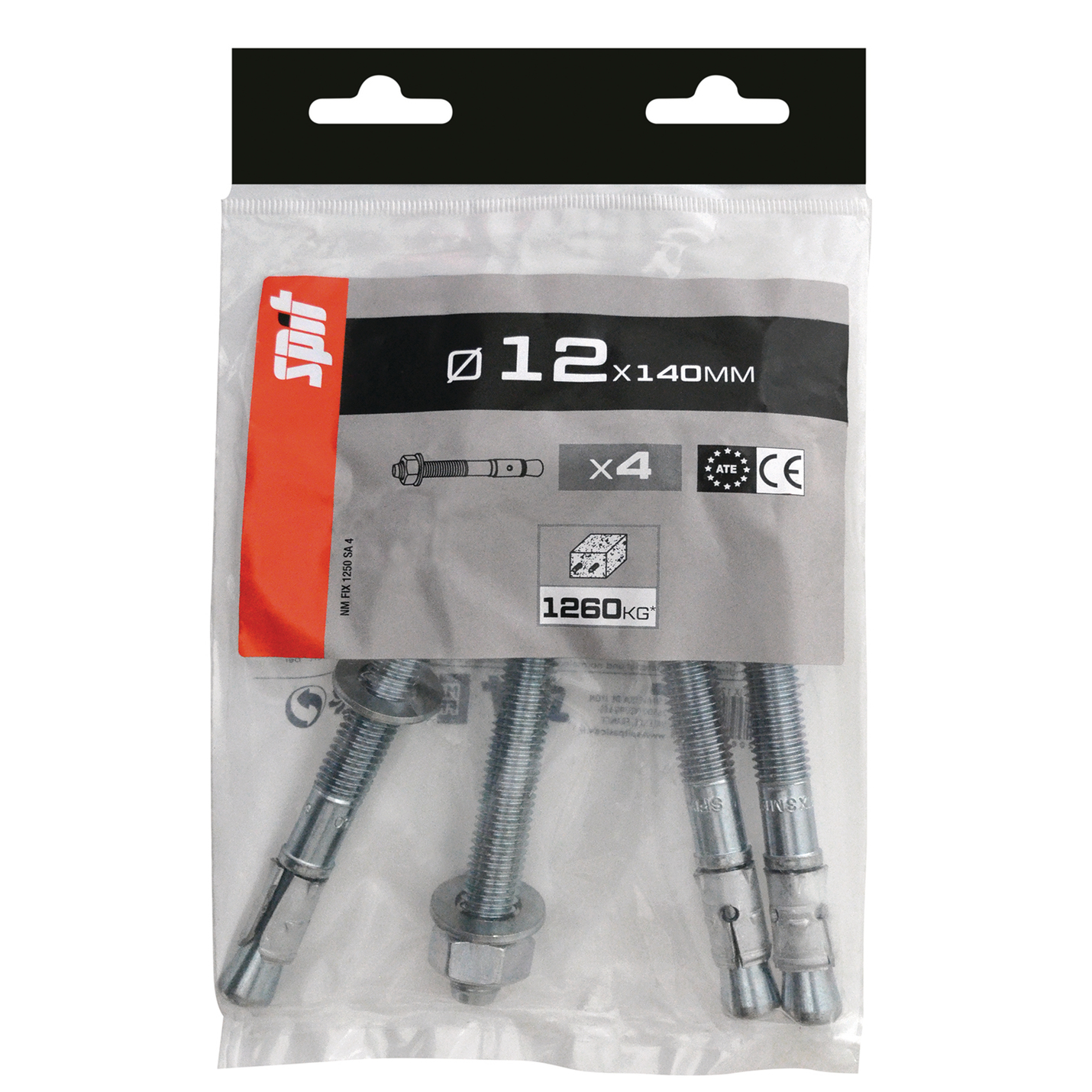 Goujon d'ancrage SPIT Fix3 12x140mm x4