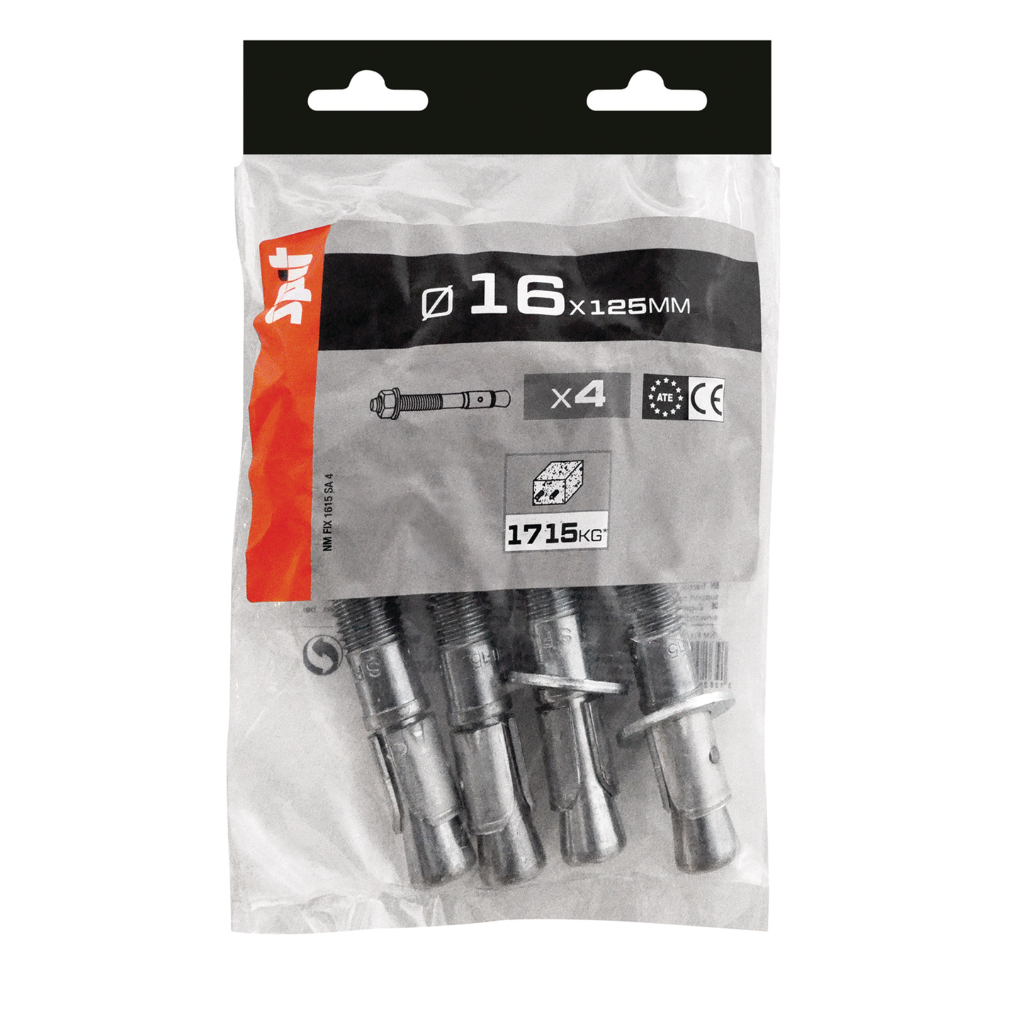 Goujon d'ancrage SPIT Fix3 16x125mm x4