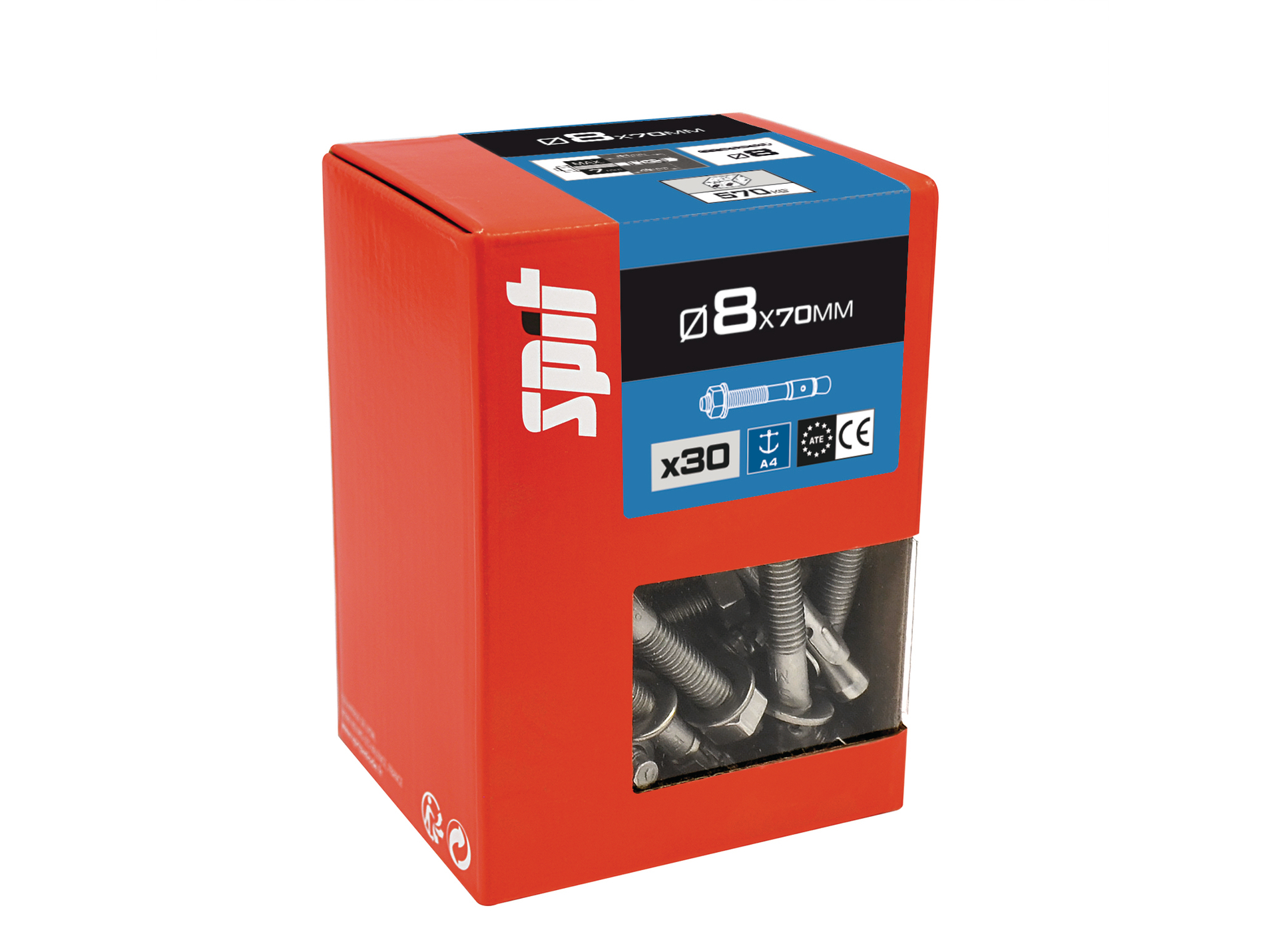 Goujons d'ancrage A4 SPIT Ø8mm L.70mm x30