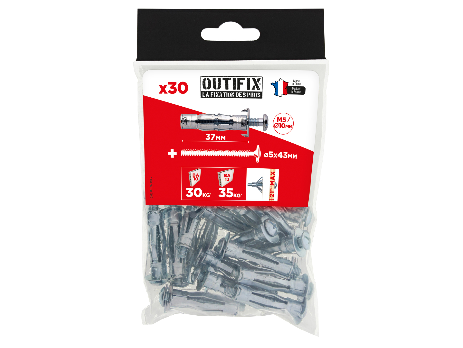 Chevilles à expansion CME Ø5 L37mm x30