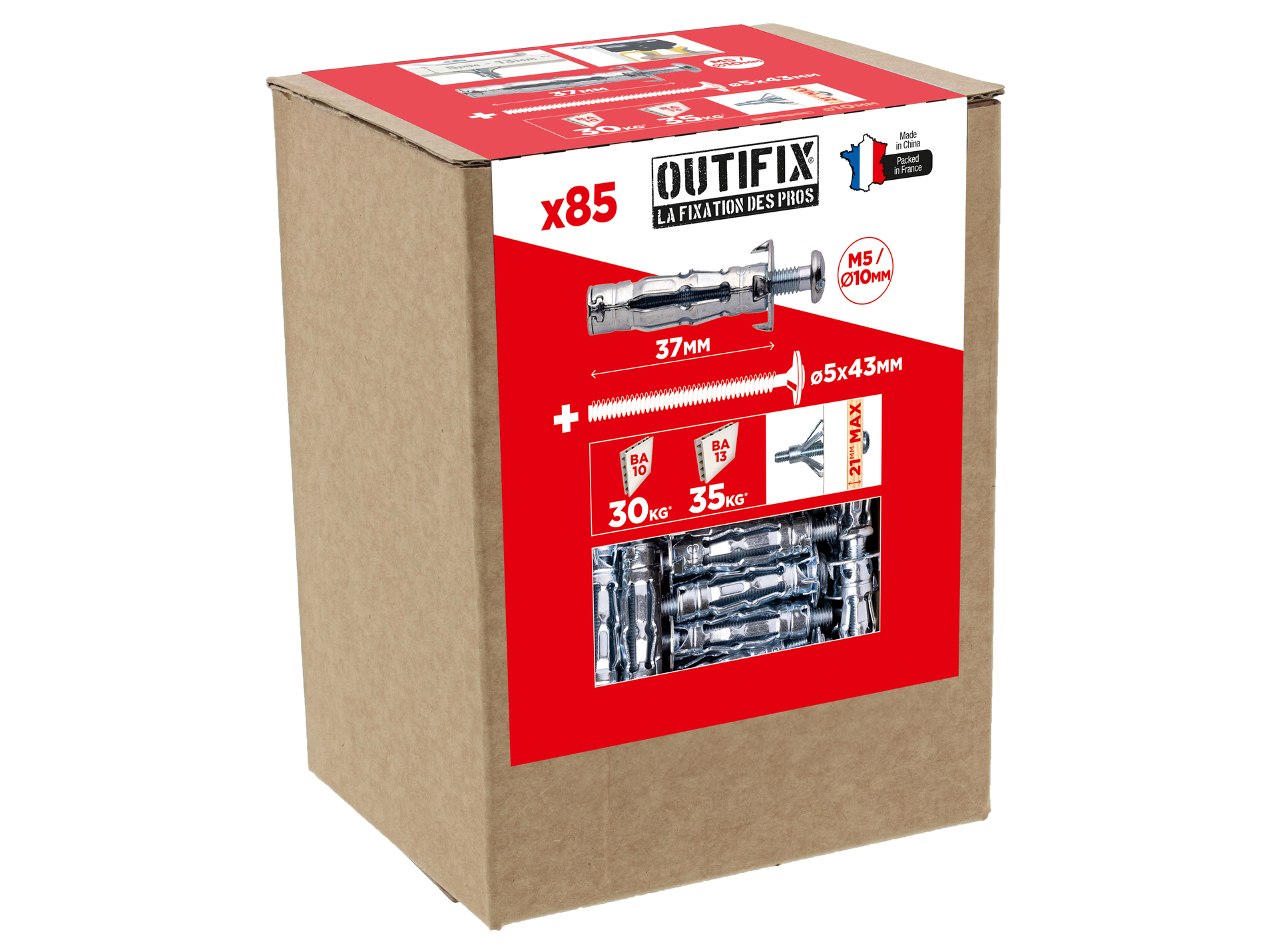 Chevilles à expansion CME Ø5 L37mm x85