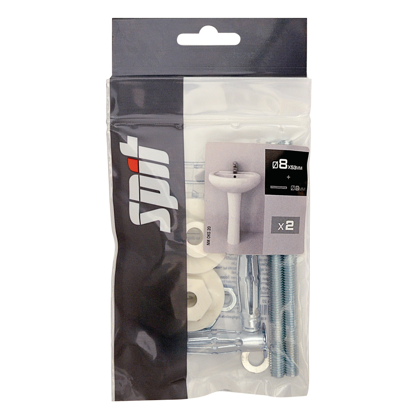 Kit lavabo SPIT cheville à expansion M8x53mm