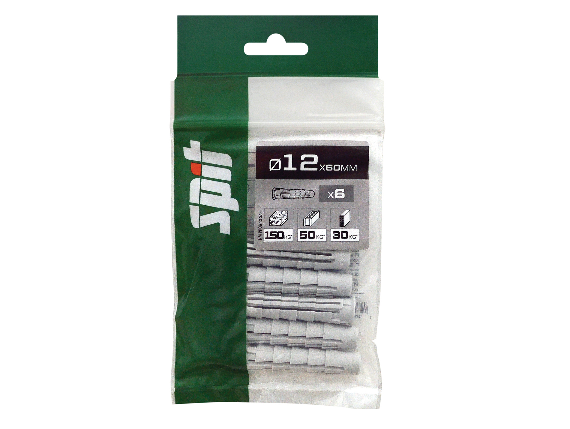 Cheville nylon SPIT PRO6 12x60mm x6