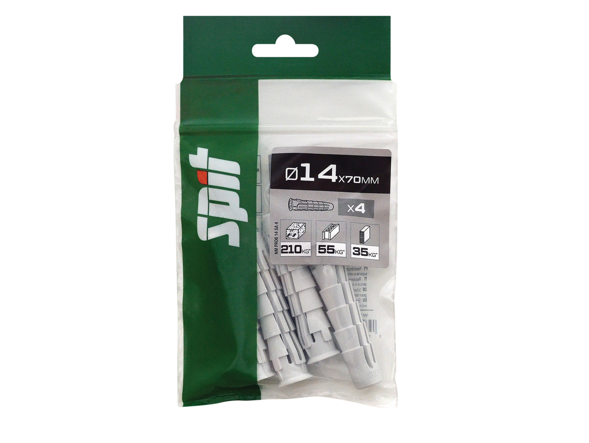 Cheville nylon SPIT PRO6 14x70mm x4