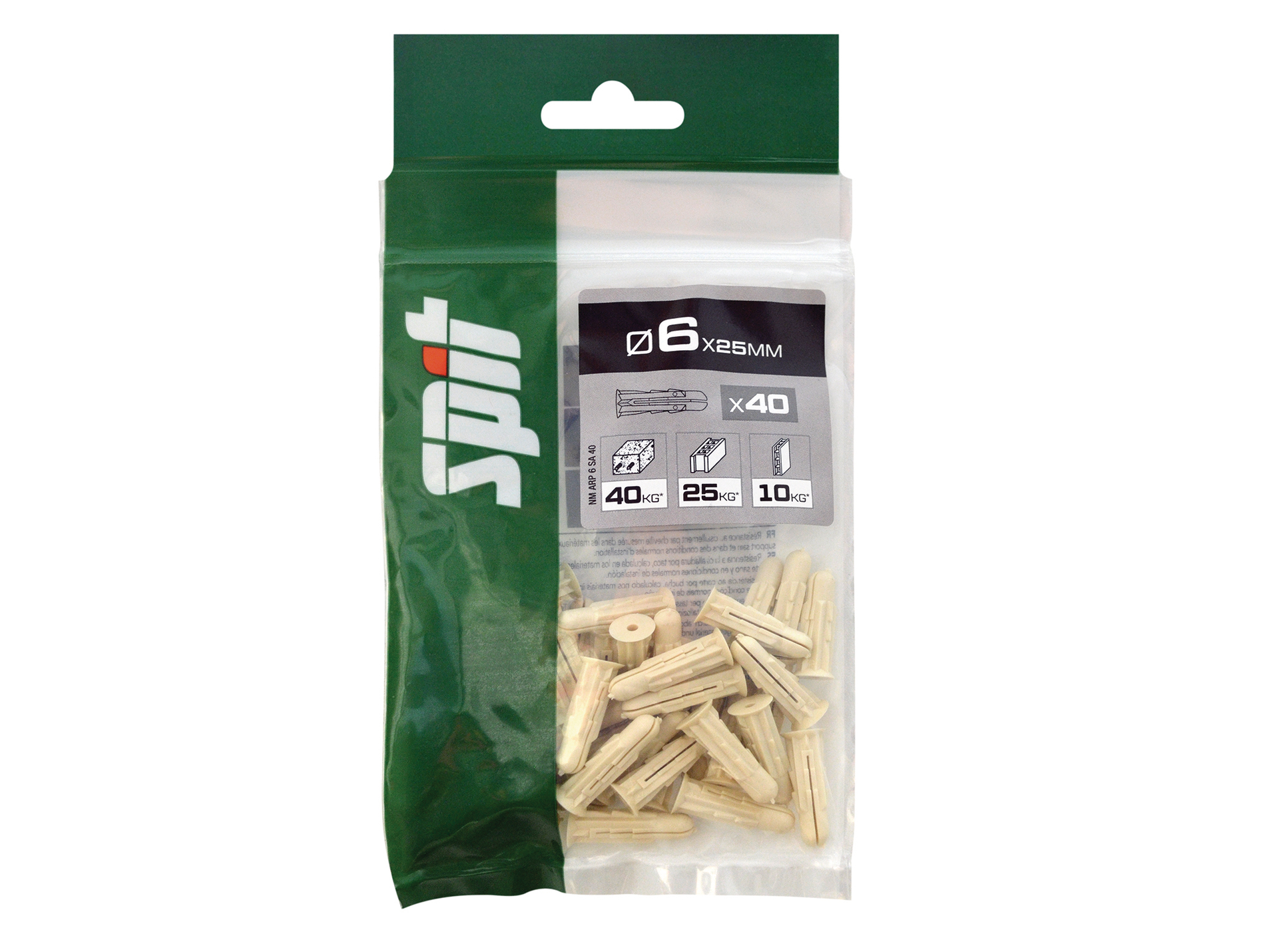 Cheville SPIT ARPON 6x25mm x40