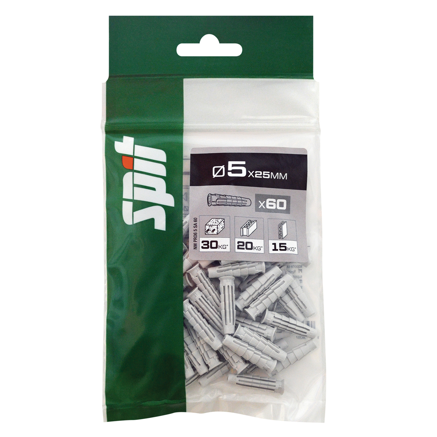 Cheville nylon SPIT Pro6 5x25mm x60