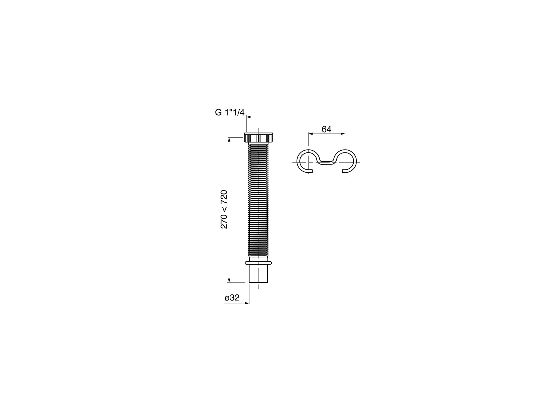 Raccord extensible WIRQUIN évier Ø40mm