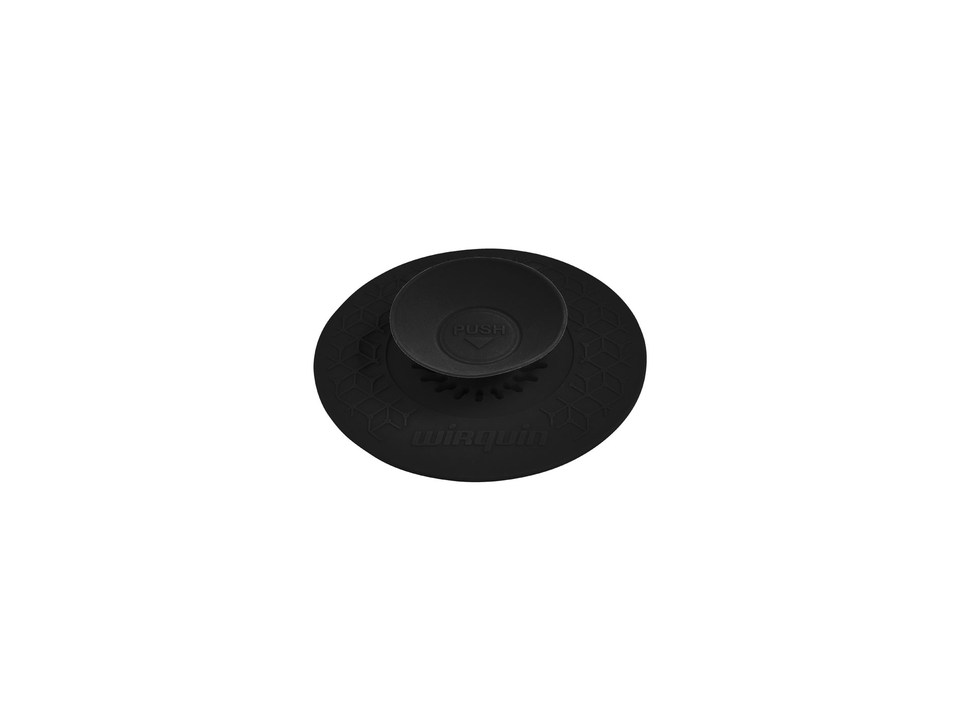 Bouchon universel WIRQUIN Uppy 2 en 1 en silicone noir Ø110mm