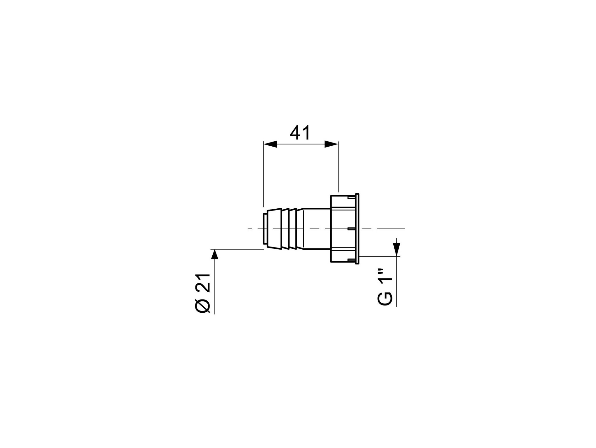 Prise droite WIRQUIN SP9423 ? 1" pour machine à laver