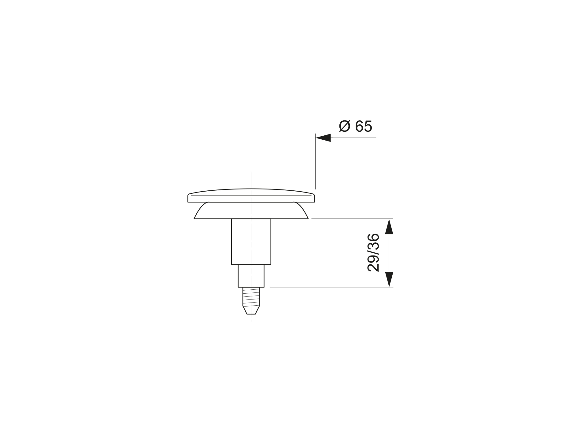 Clapet baignoire lavabo bidet WIRQUIN Quick-Clac Ø65mm