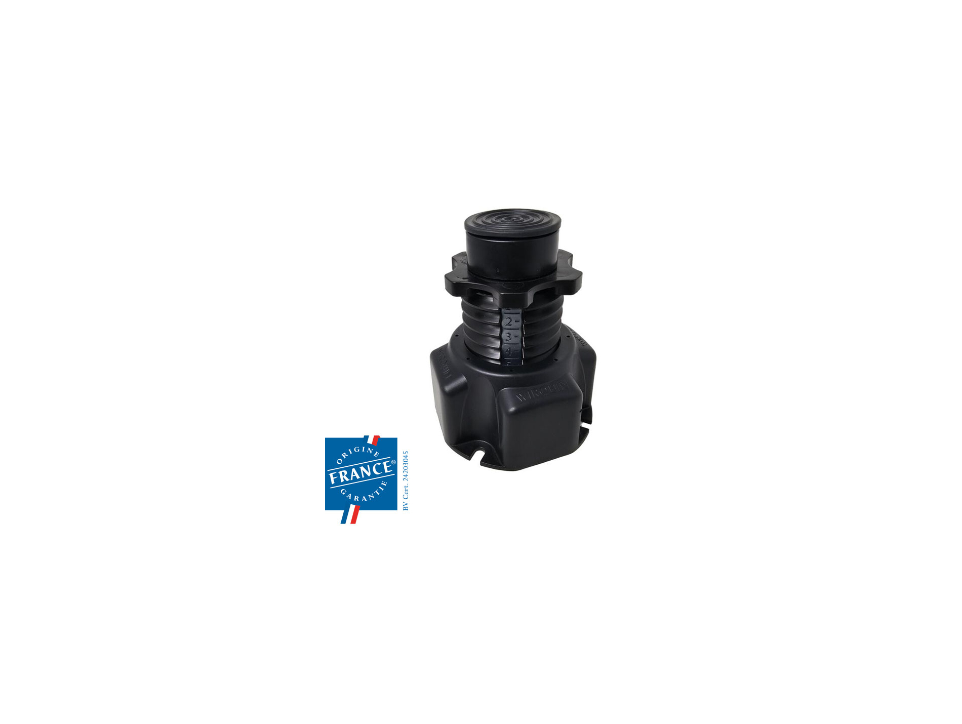 Lot 4 pieds réglables WIRQUIN pour receveur de douche h.172mm