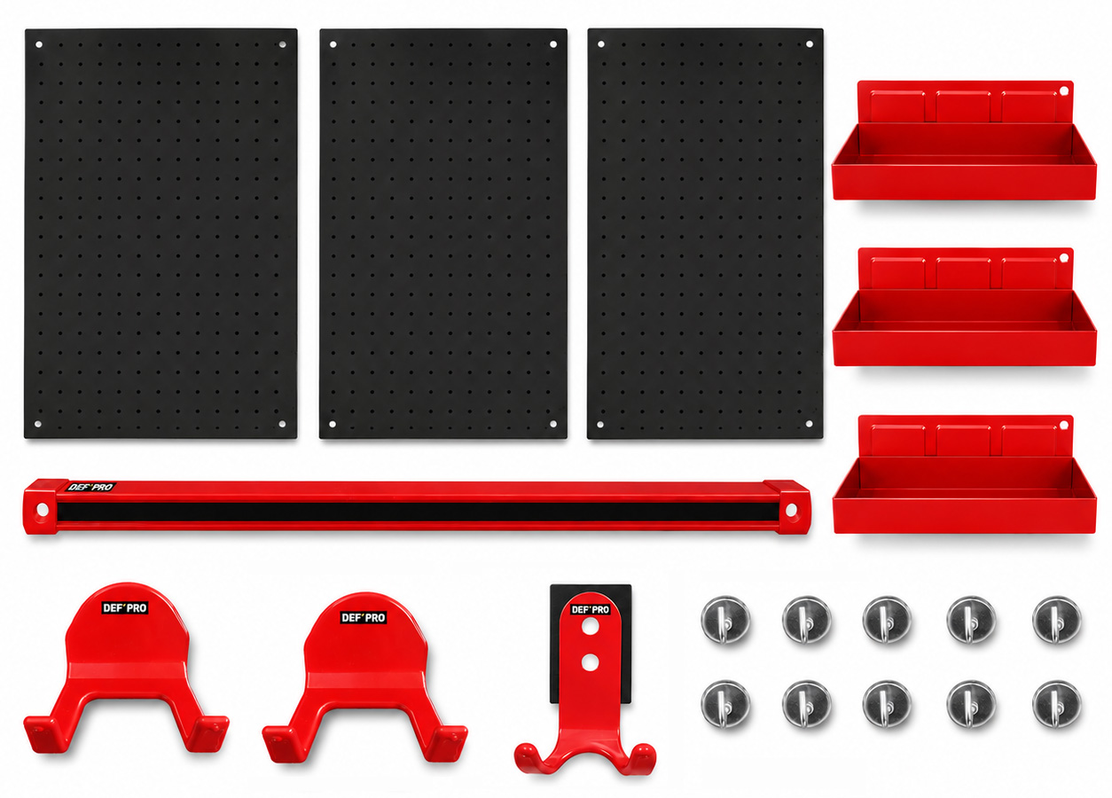 Panneau mural DEFPRO 20 accessoires aimantés 120cm