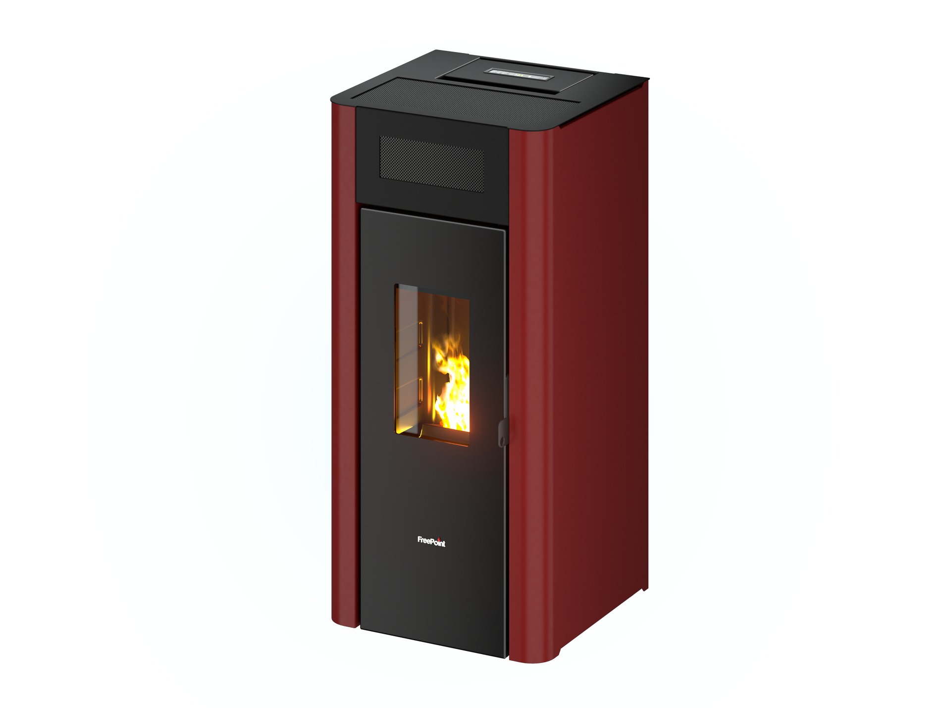 Poele à granulé FREEPOINT Amaranto 8.5kw bordeaux