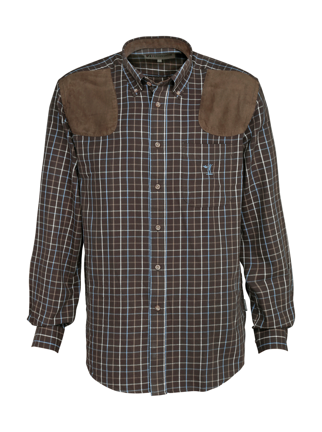 Chemise de chasse PERCUSSION Sologne coton marron