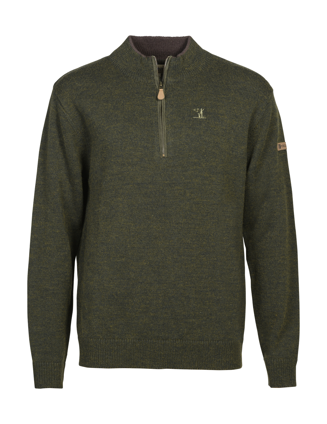 Pull PERCUSSION Islande laine homme kaki