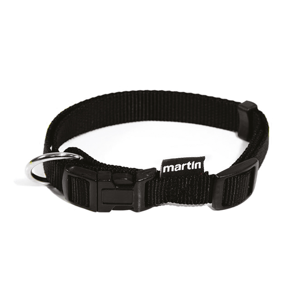 Collier nylon réglable MARTIN SELLIER L noir 46-65cm