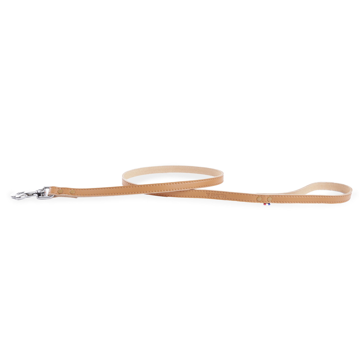 Laisse chien MARTIN SELLIER cuir 1,4x100cm naturel