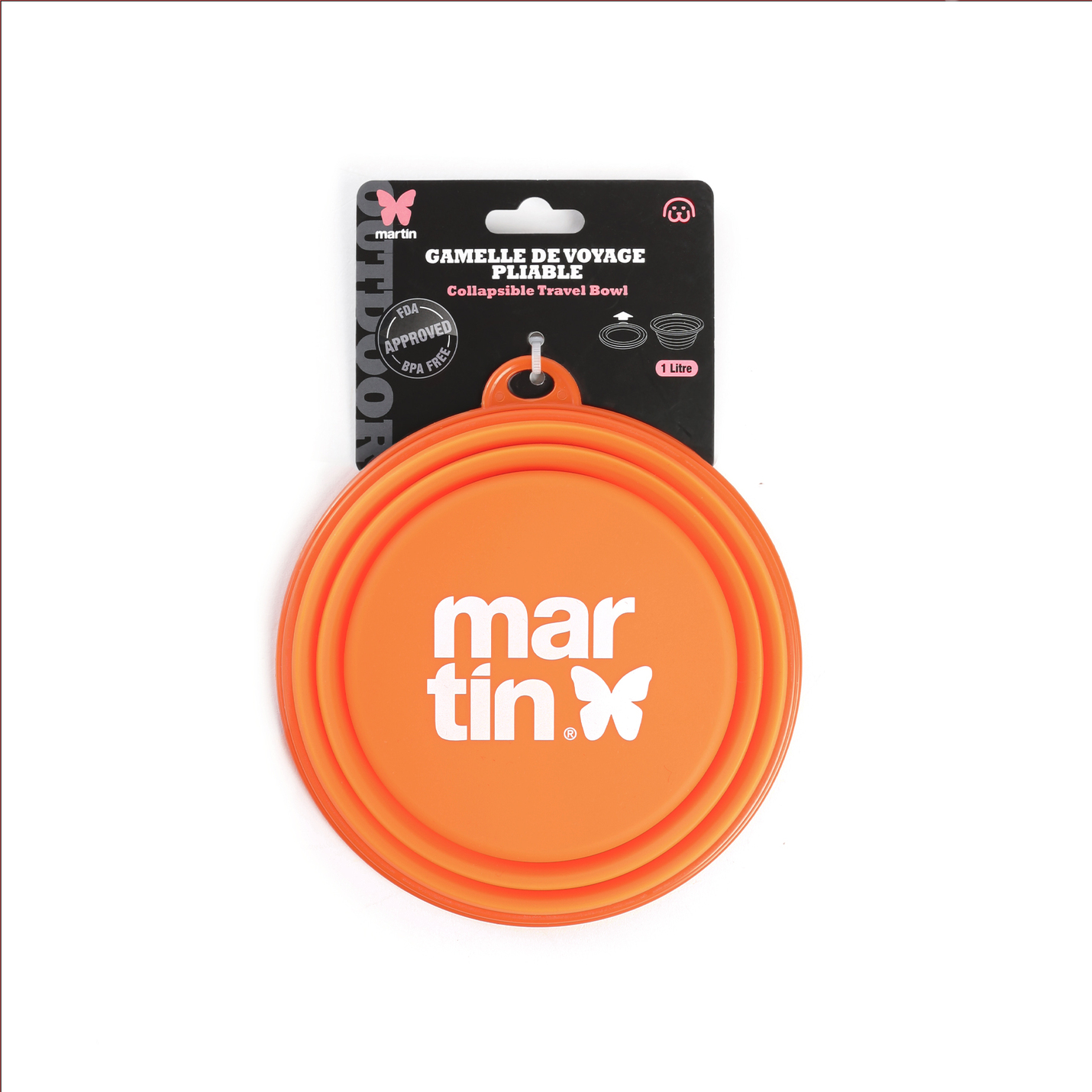 Gamelle voyage MARTIN SELLIER silicone 1l orange