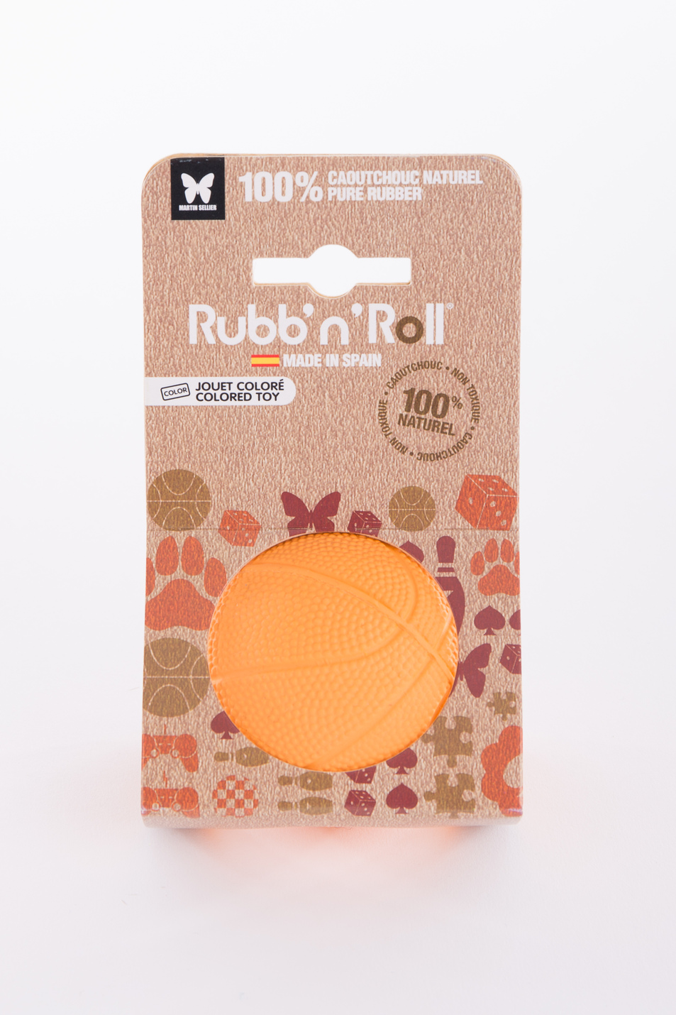 Balle Rubb'n'Roll MARTIN SELLIER orange Ø7cm