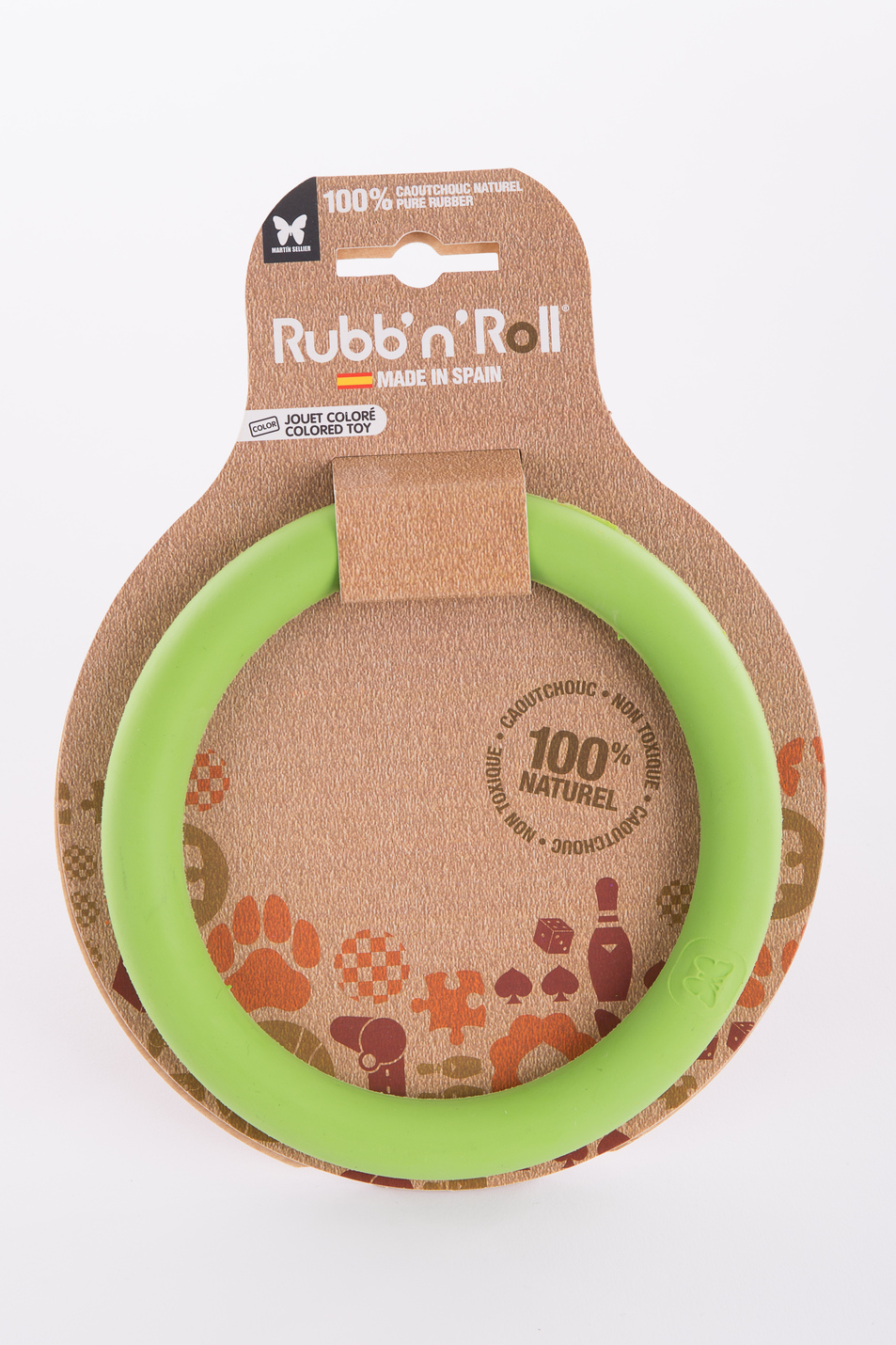 Anneau Rubb'n'Roll MARTIN SELLIER vert Ø14,5cm