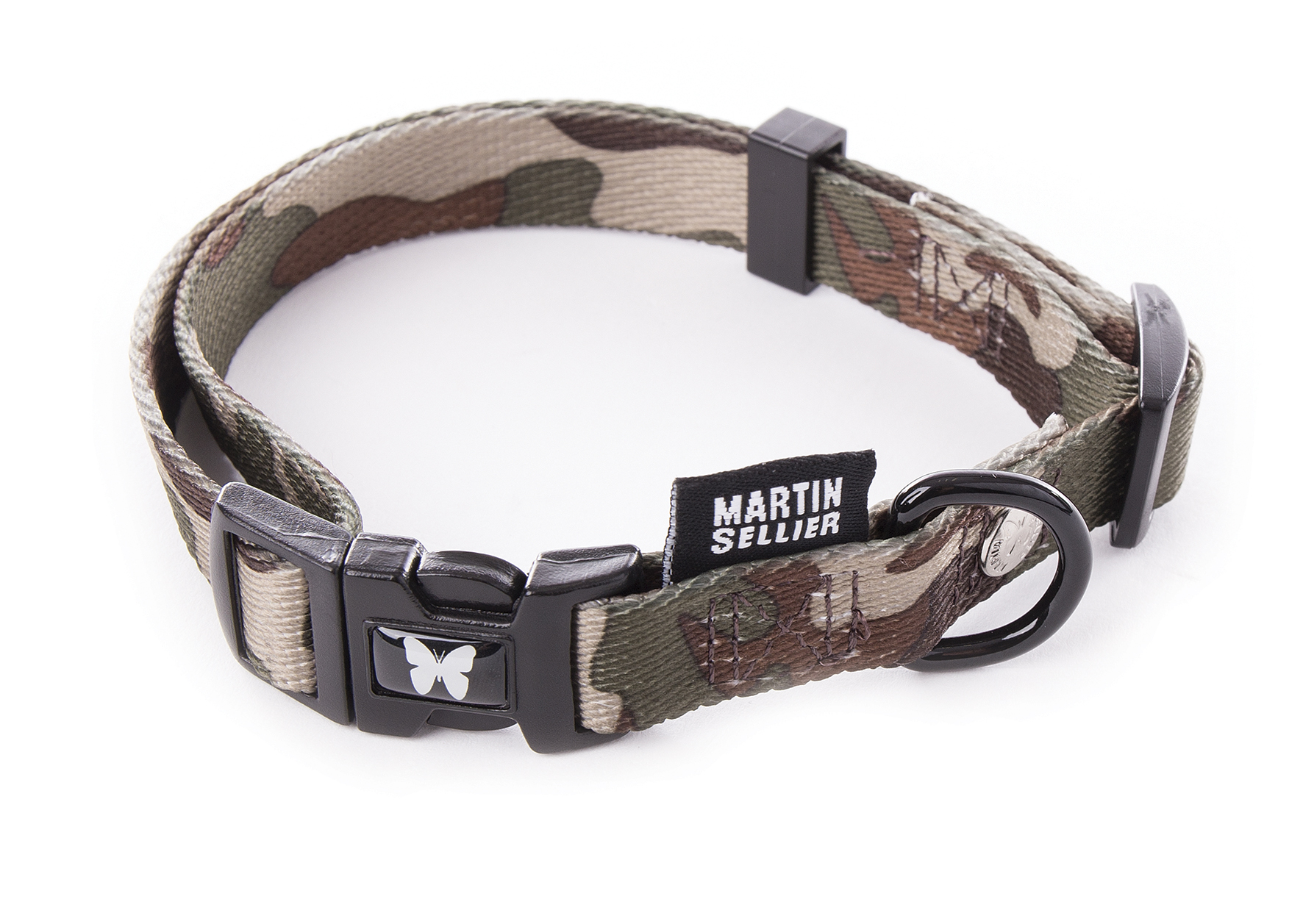 Collier chien MARTIN SELLIER nylon 2,5x65cm camouflage