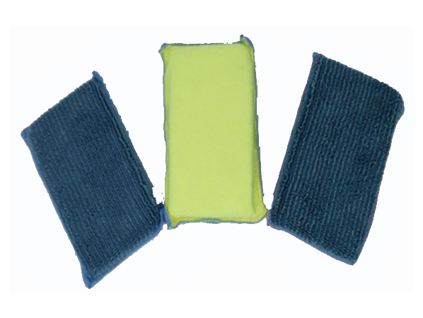 Éponge microfibre TISSAGES DE BEAULIEU bi-face 14x9cm