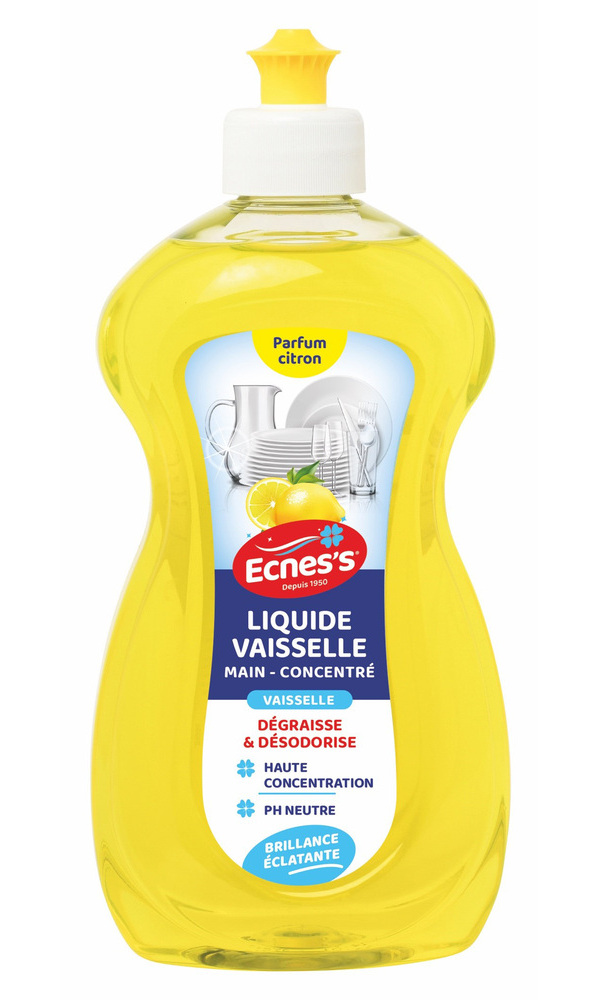 Liquide vaisselle concentré ECNESS citron 500ml