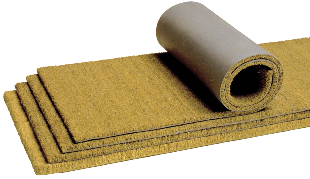 Rouleau tapis brosse coco BTB écru 1mx12,5m 17mm