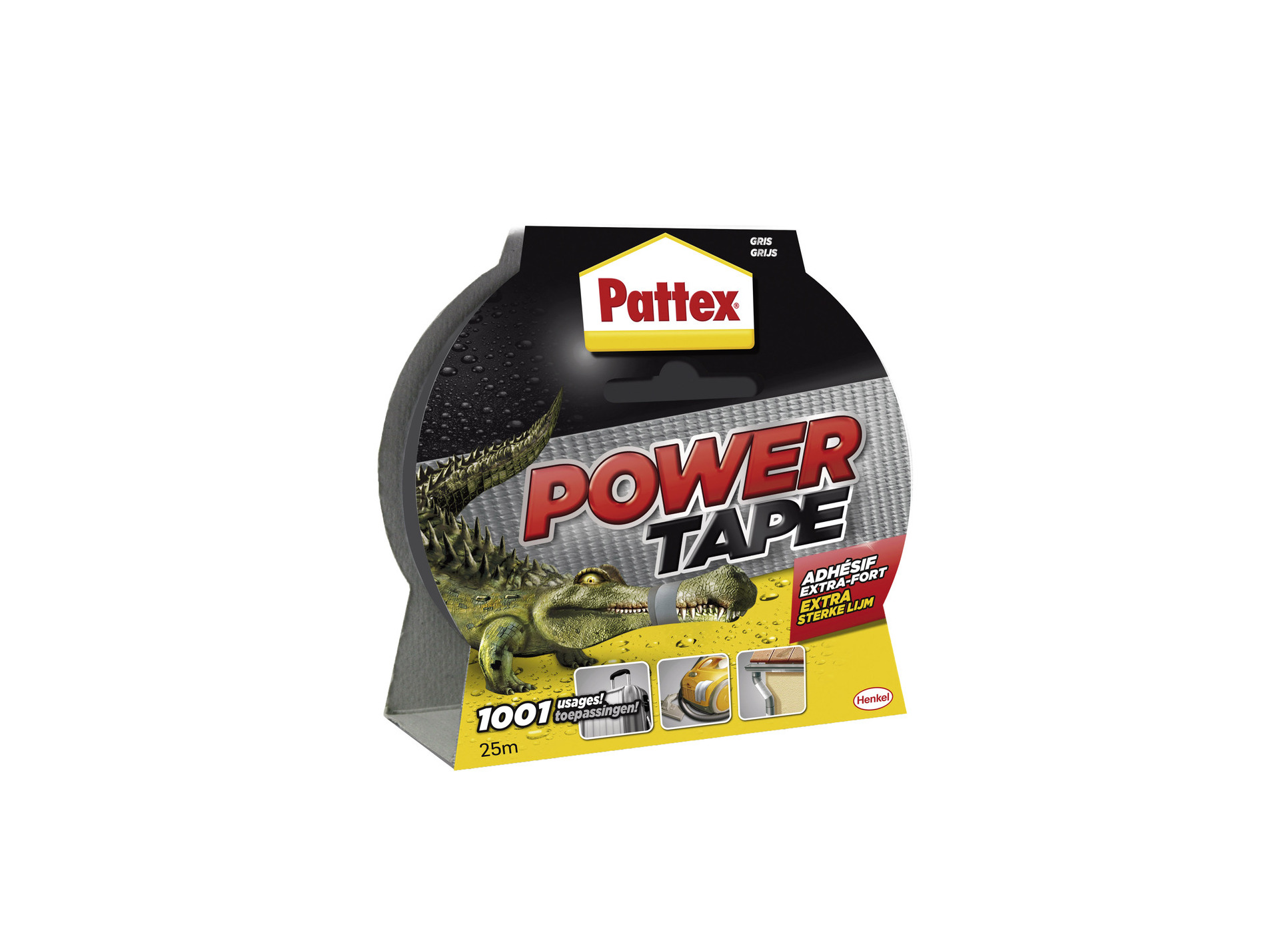 Adhésif PATTEX Power Tape gris 5mx25m
