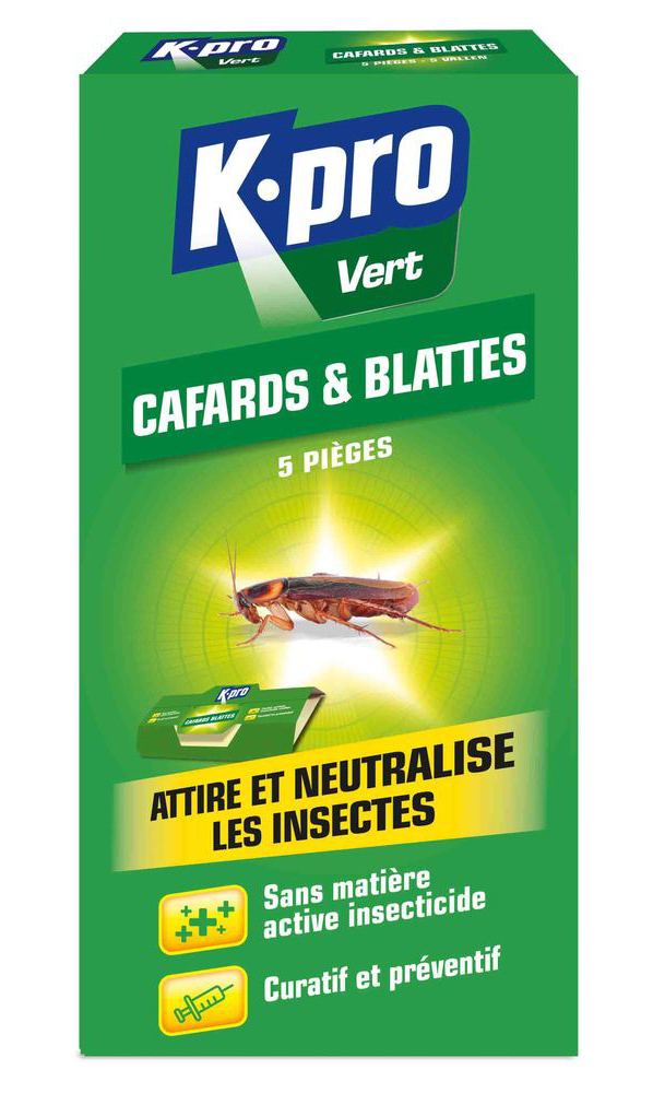 Pièges englués cafards blattes K-PRO x5